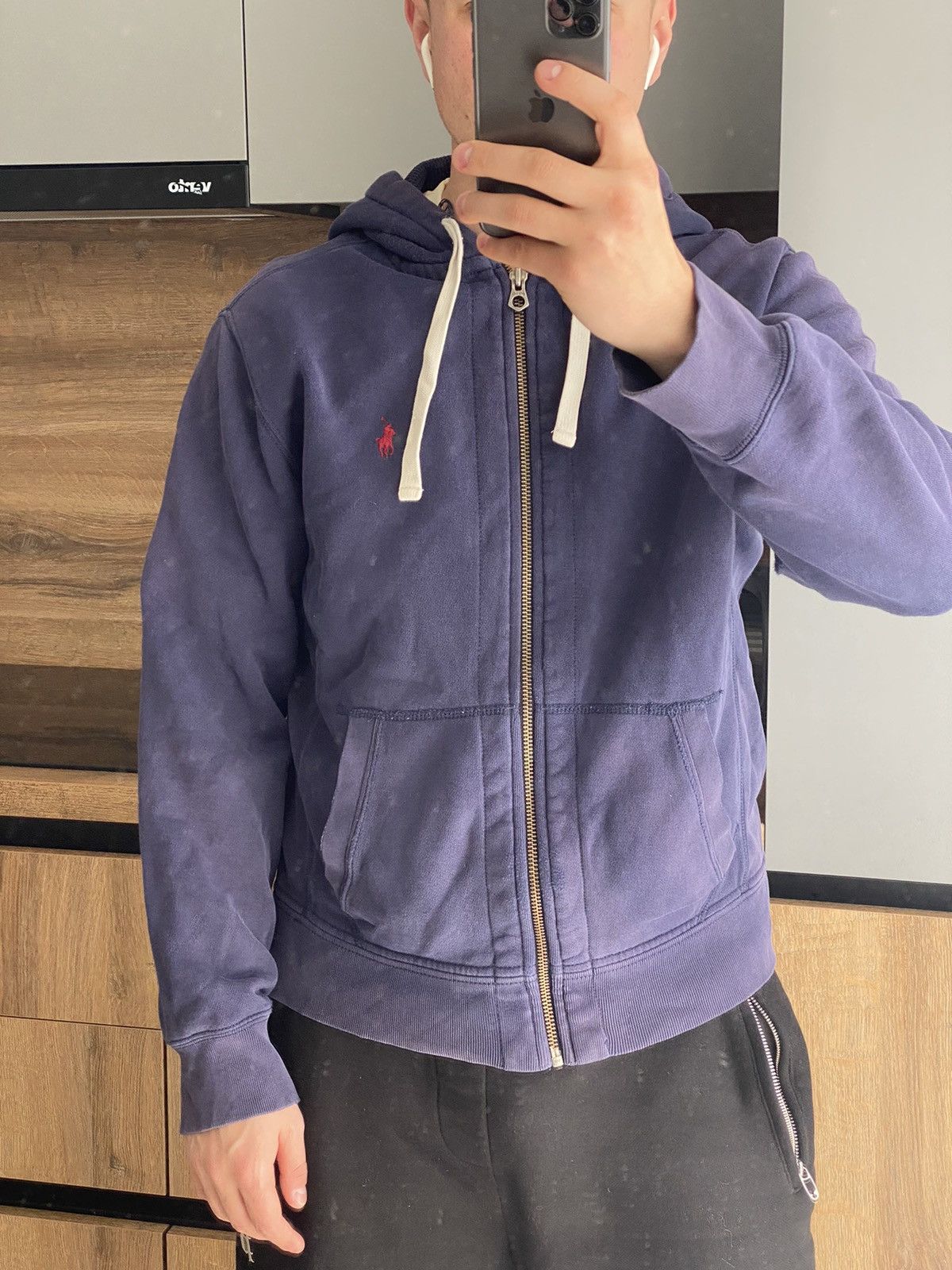 Polo Ralph Lauren × Ralph Lauren × Vintage Vintage Polo Ralph Lauren Zip Hoodie Sun Faded distressed Size US M / EU 48-50 / 2 - 2 Thumbnail