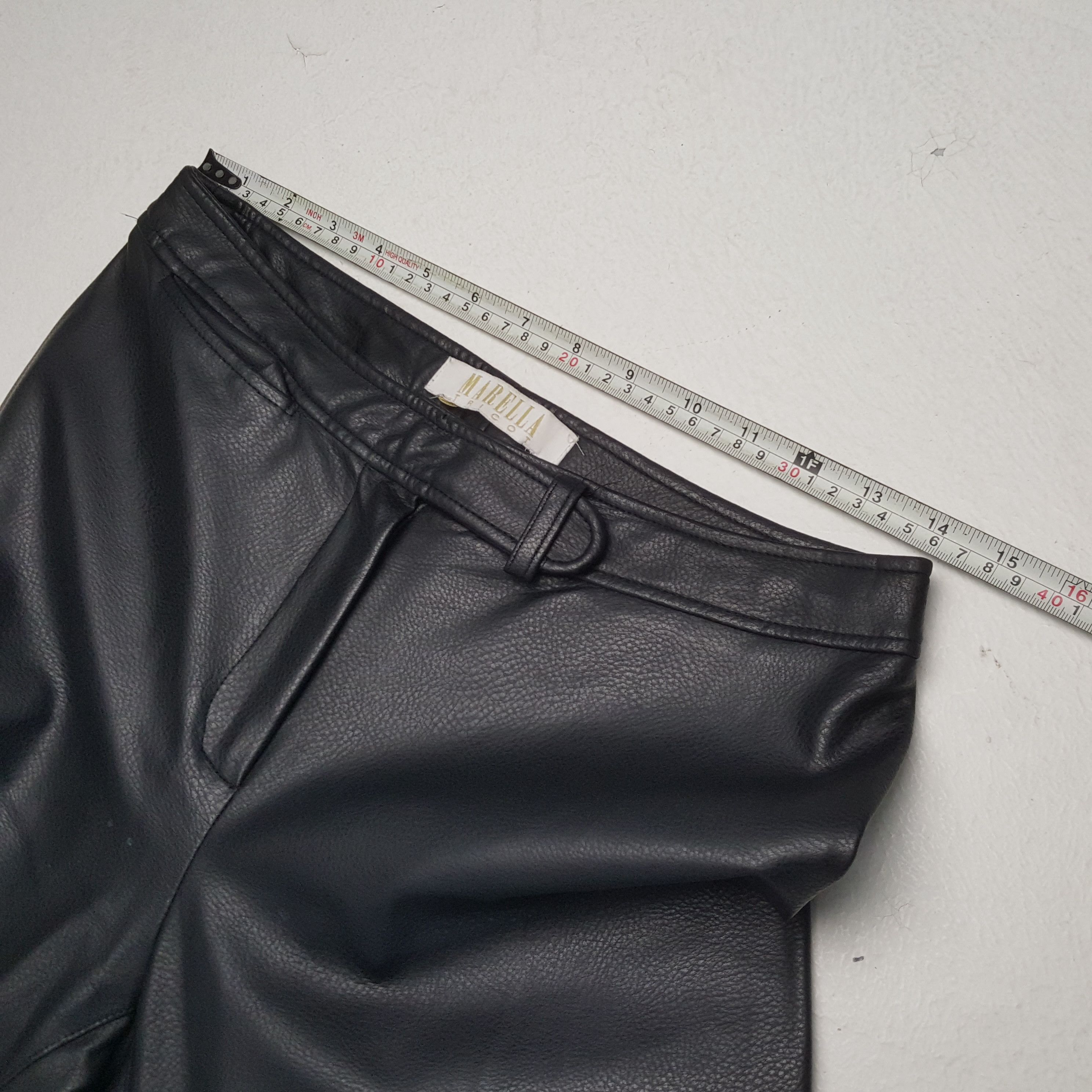 Marella × Vintage MARELLA TRICOT Italian Fashion Style Leather Pants Size 28" / US 6 / IT 42 - 7 Thumbnail