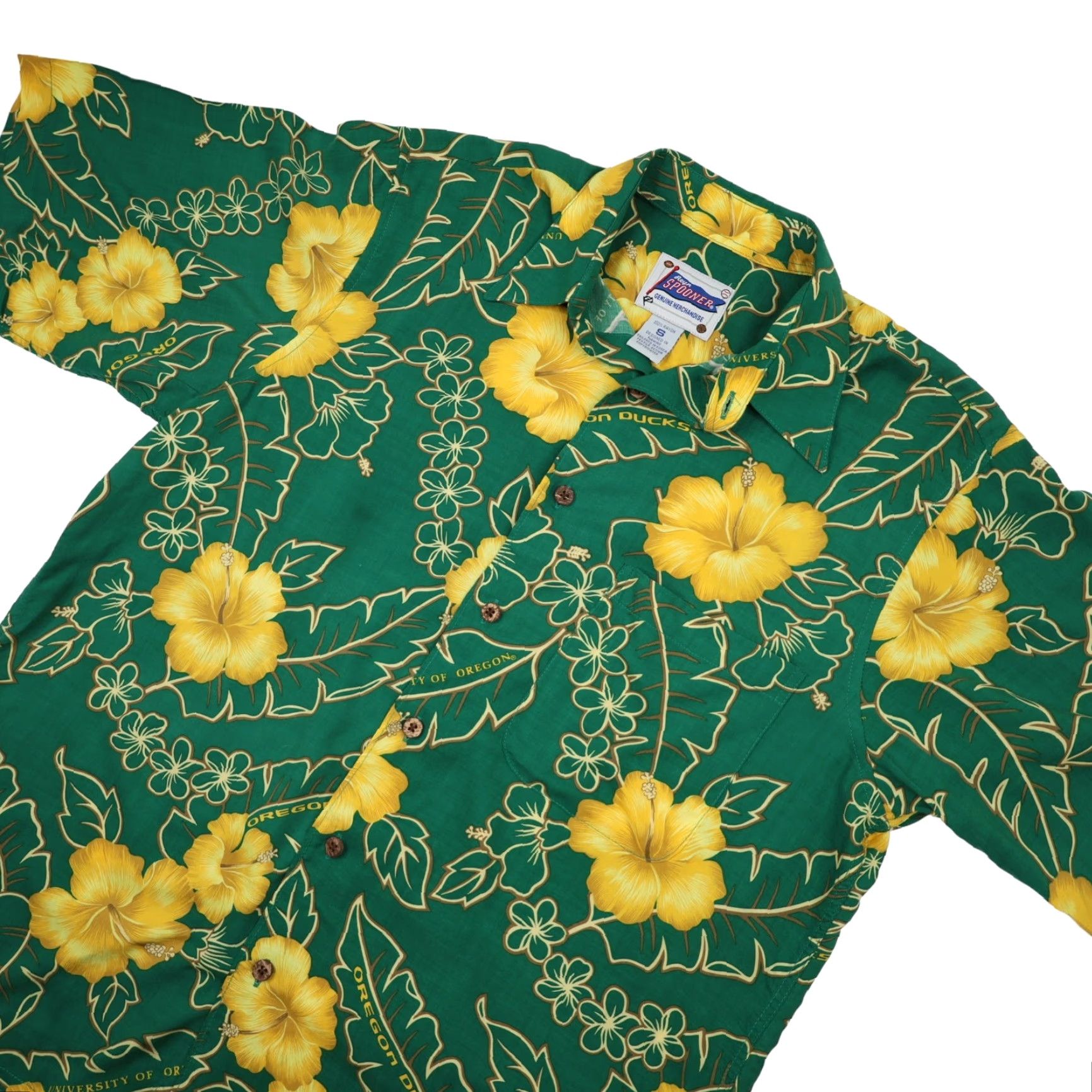 Reyn Spooner VINTAGE Reyn Spooner University of Oregon Mens S Hawaiian Shirt Green Size US S / EU 44-46 / 1 - 2 Thumbnail