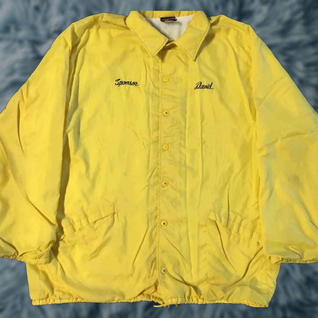 Vintage VINTAGE 90s Yellow Rose Tavern Faded Distress Pool Hall Jacket XL Grunge Bowling Bar Size US XL / EU 56 / 4 - 1 Thumbnail
