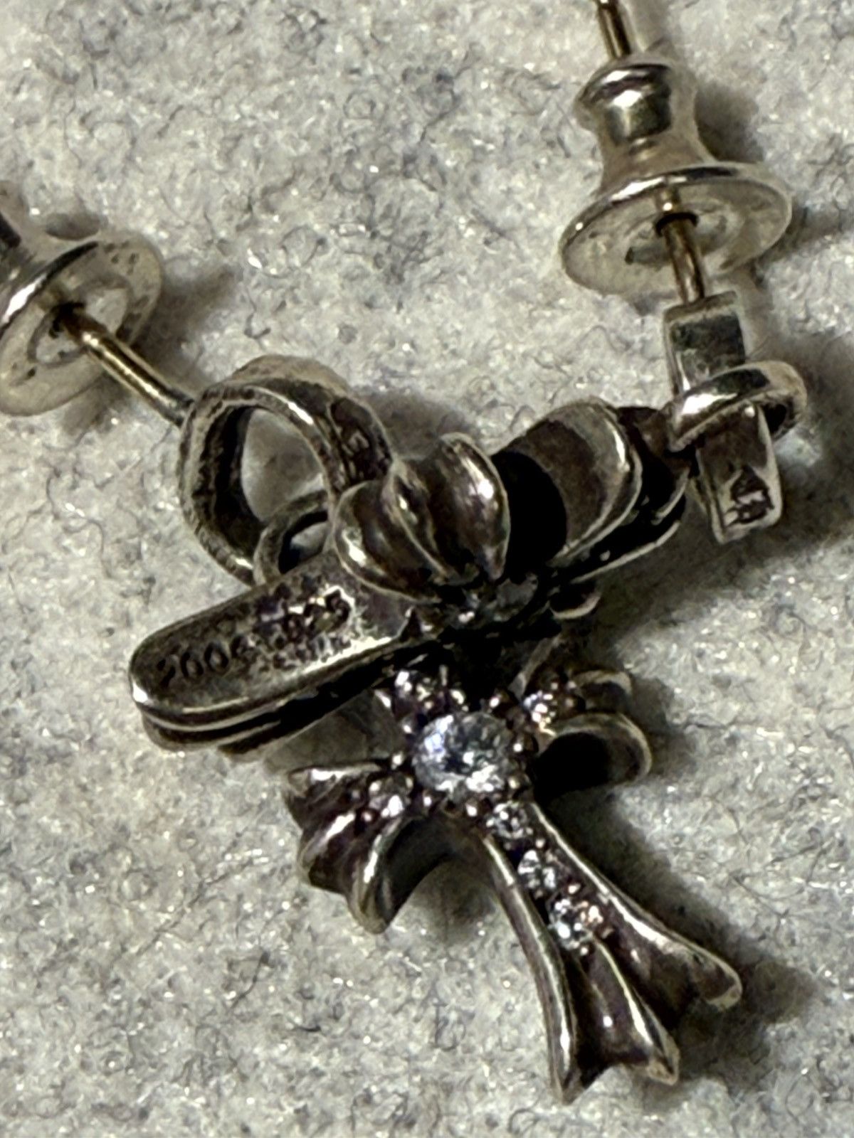 Chrome Hearts Chrome Hearts Diamond Babyfat Earring Silver Size ONE SIZE - 5 Thumbnail