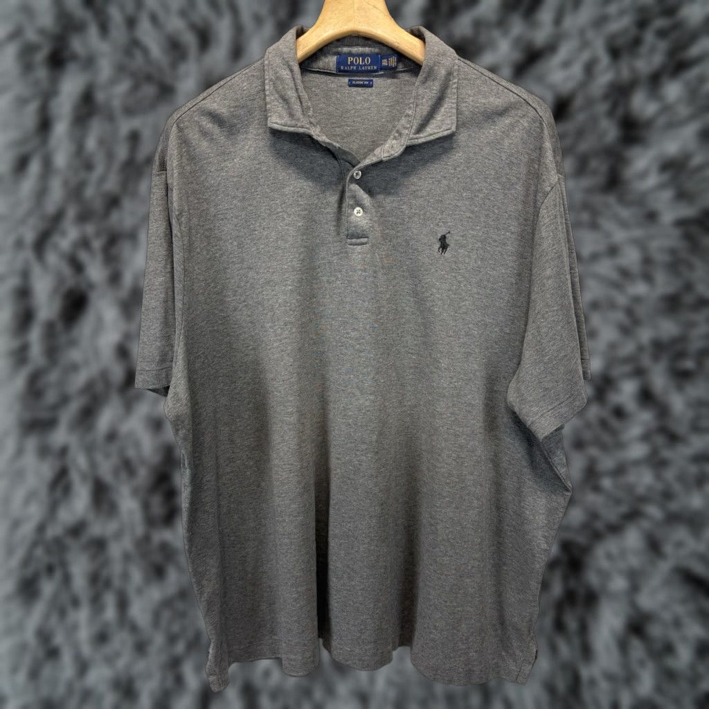 Polo Ralph Lauren Polo Ralph Lauren Shirt Mens XXL Gray Short Sleeve Pony Logo 100% Cotton Size US XXL / EU 58 / 5 - 1 Thumbnail