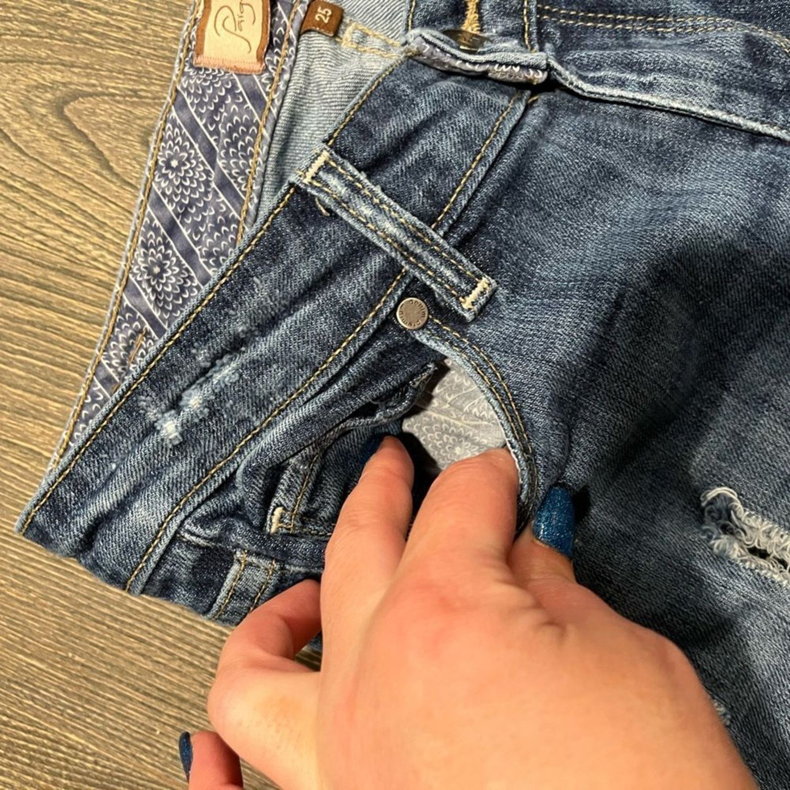 Paige Paige Skinny Boyfriend Jeans Jimmy Jimmy Distressed Size 25 Size 25" / US 0 / IT 36 - 4 Thumbnail