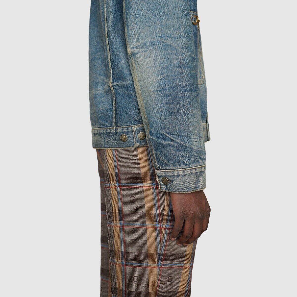 Gucci o1mt1gz0725 Denim Jacket With Horsebits in Blue Size US S / EU 44-46 / 1 - 7 Thumbnail