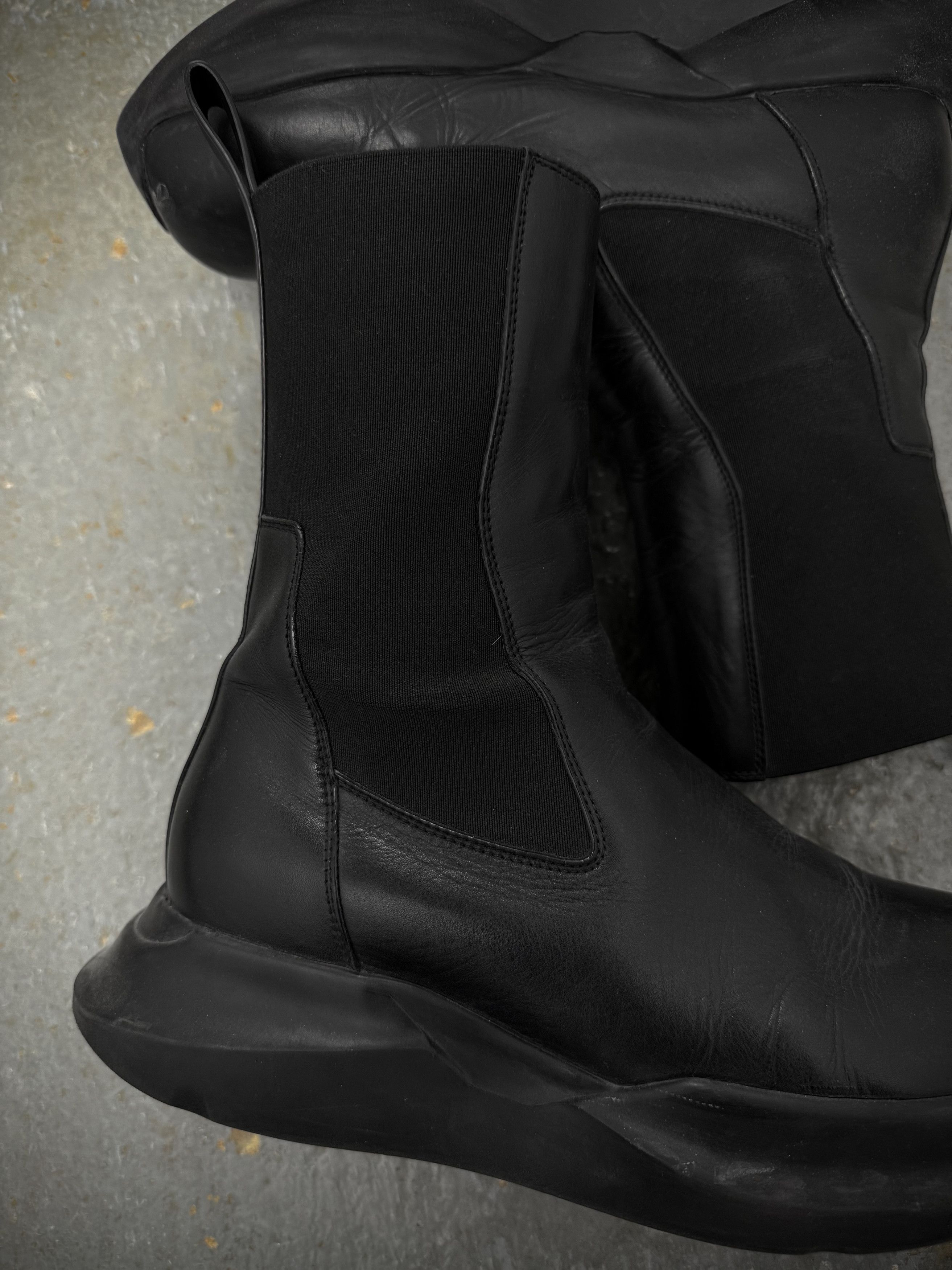 Rick Owens Rick Owens SS23 "EDFU" Geth Beatle Chelsea Leather Boots Size US 7 / EU 40 - 3 Thumbnail