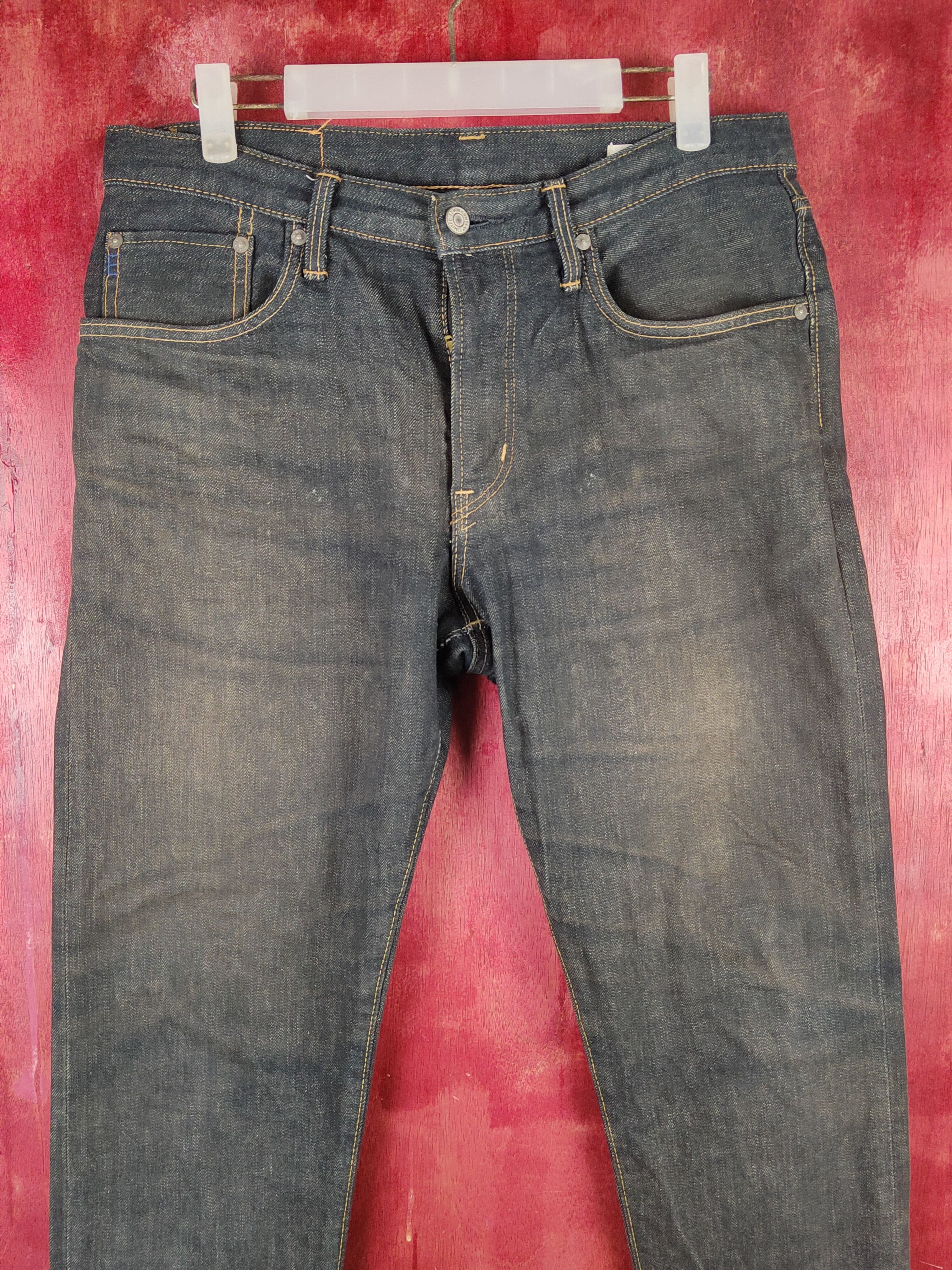 Edwin Edwin Black Distressed Ripped Jeans #S2148 Size US 31 - 2 Thumbnail