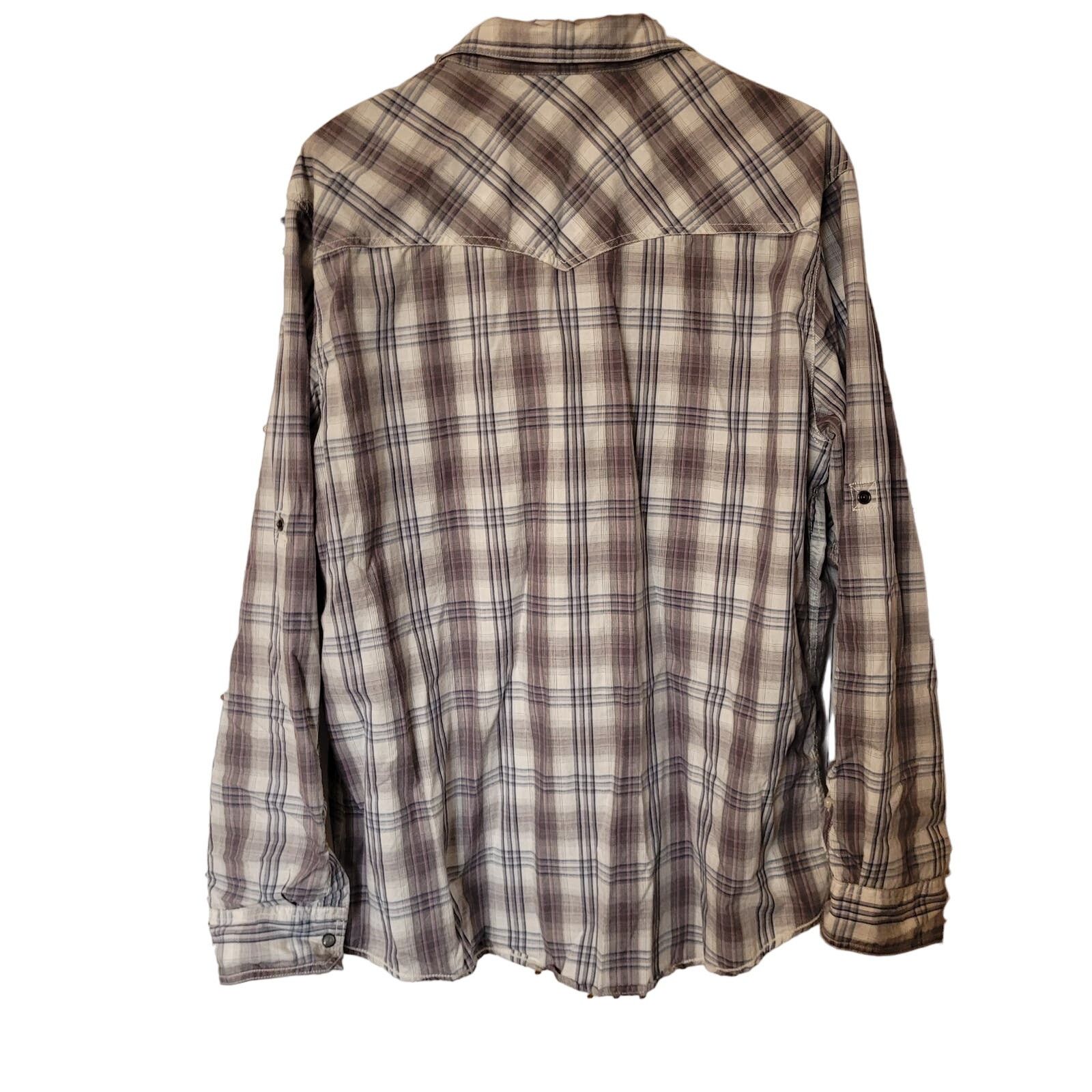 Urban Pipeline Urban Pipeline XL Western Shirt Snap Buttons Plaid Size US XL / EU 56 / 4 - 2 Thumbnail