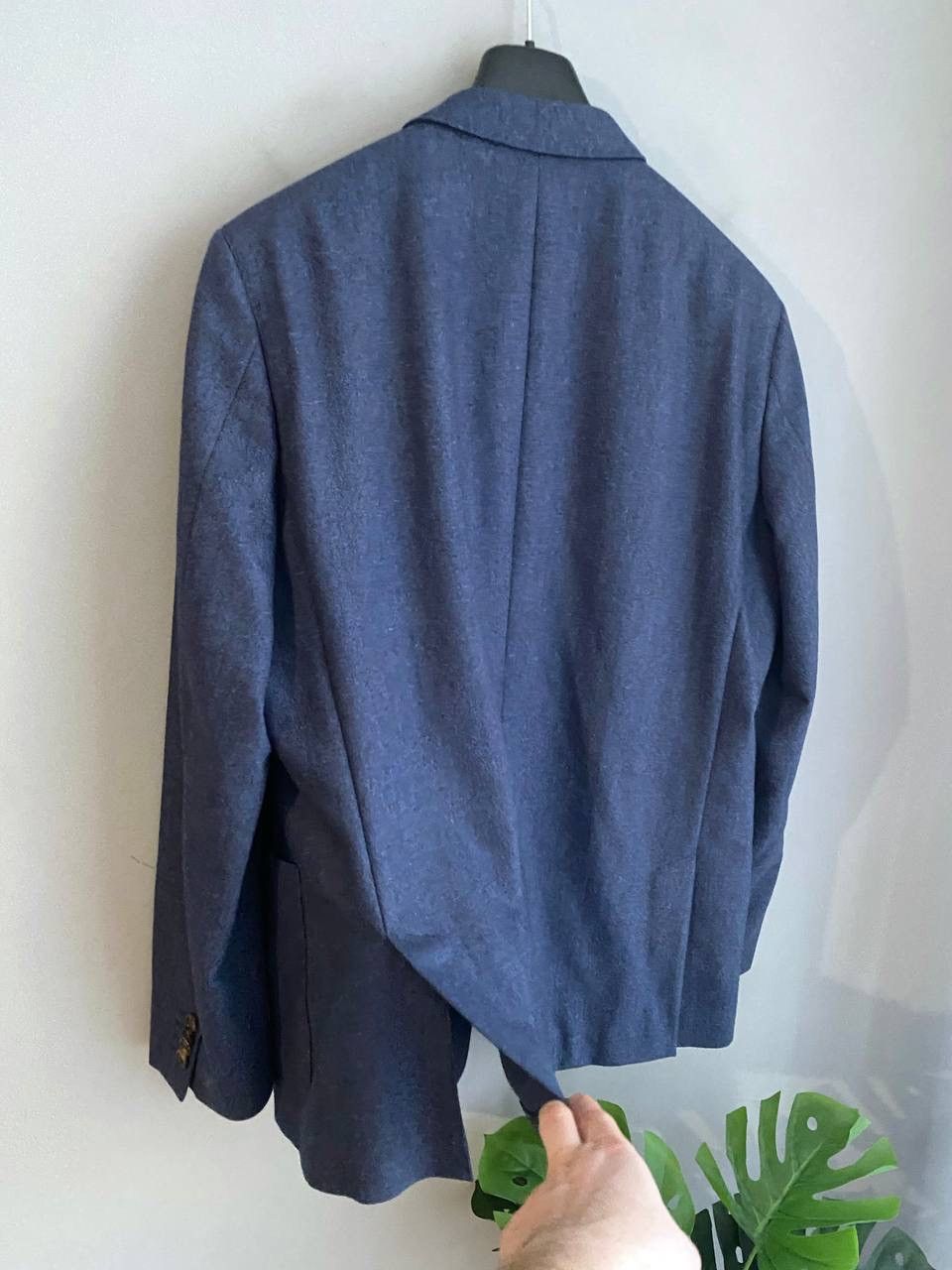Vitale Barberis Canonico Yves Gerard x Vitale Barberis Wool/Silk Blue Blazer, Size 56 Size 54R - 14 Thumbnail