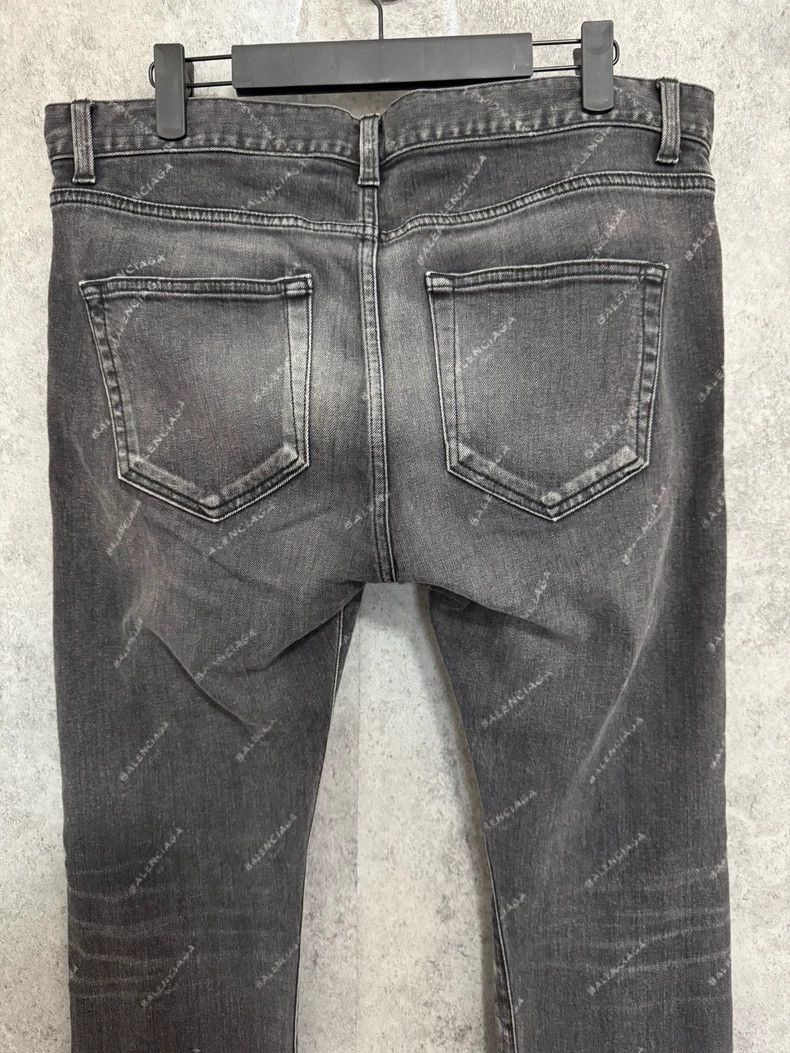 Balenciaga Balenciaga Full Print Bullet Screen Letter Logo Denim Pant Size US 32 / EU 48 - 6 Thumbnail