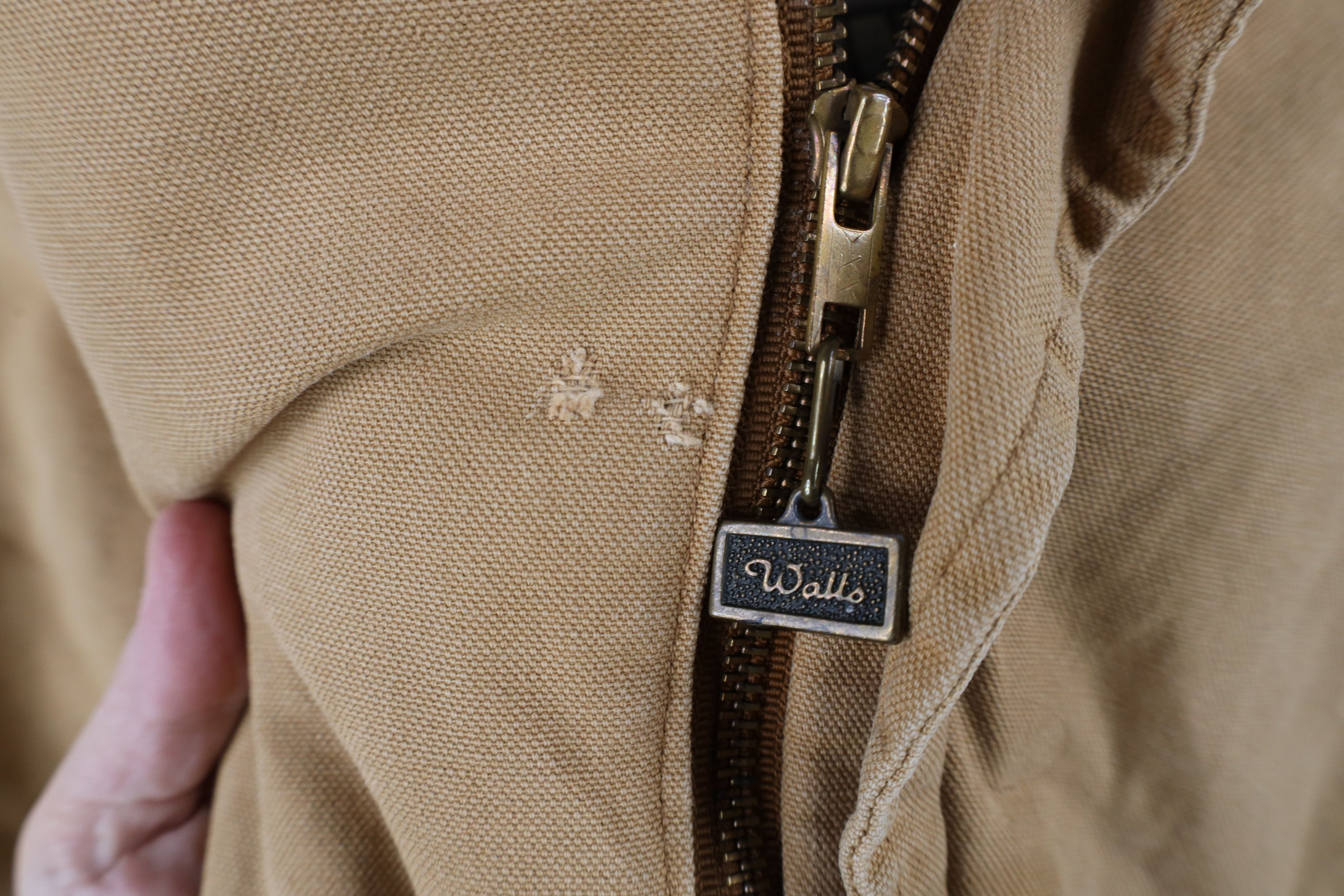 Vintage × Walls Vintage 90s Walls Canvas Bomber Jacket Duck Brown USA Size US XL / EU 56 / 4 - 9 Thumbnail