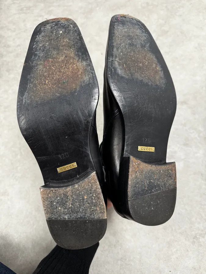 Gucci Gucci Black Buckle Leather Boots Size US 13 / EU 46 - 7 Thumbnail