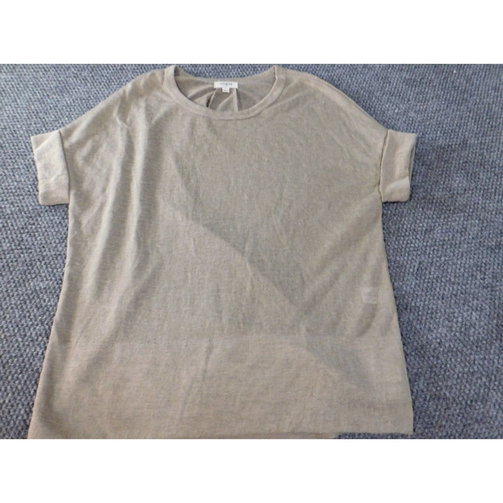 Vintage UMGEE Blouse Short Sleeve Round Neck Pullover Cotton Stretch Green Womens S Casual Basic Size S / US 4 / IT 40 - 3 Thumbnail