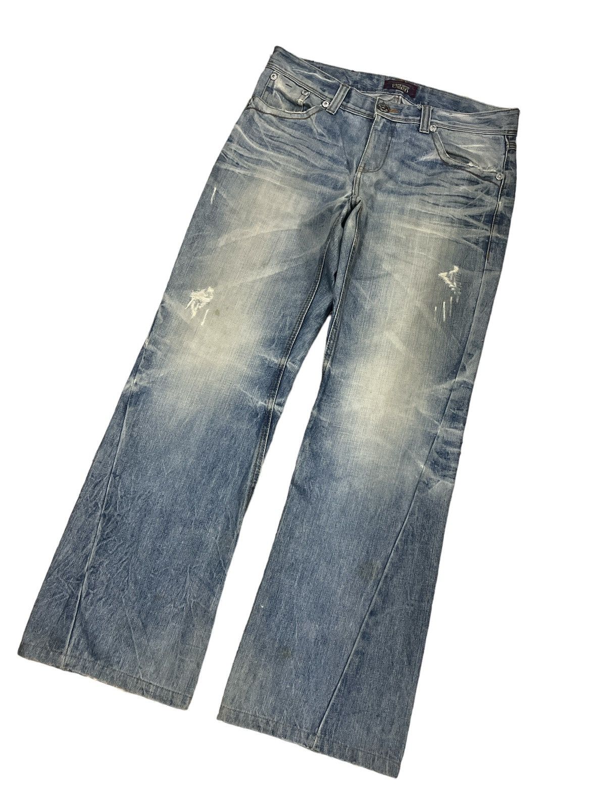 Japanese Brand × Vintage RIPPED‼️GET USE DISTRESSED DENIM PANT Size US 34 / EU 50 - 5 Thumbnail