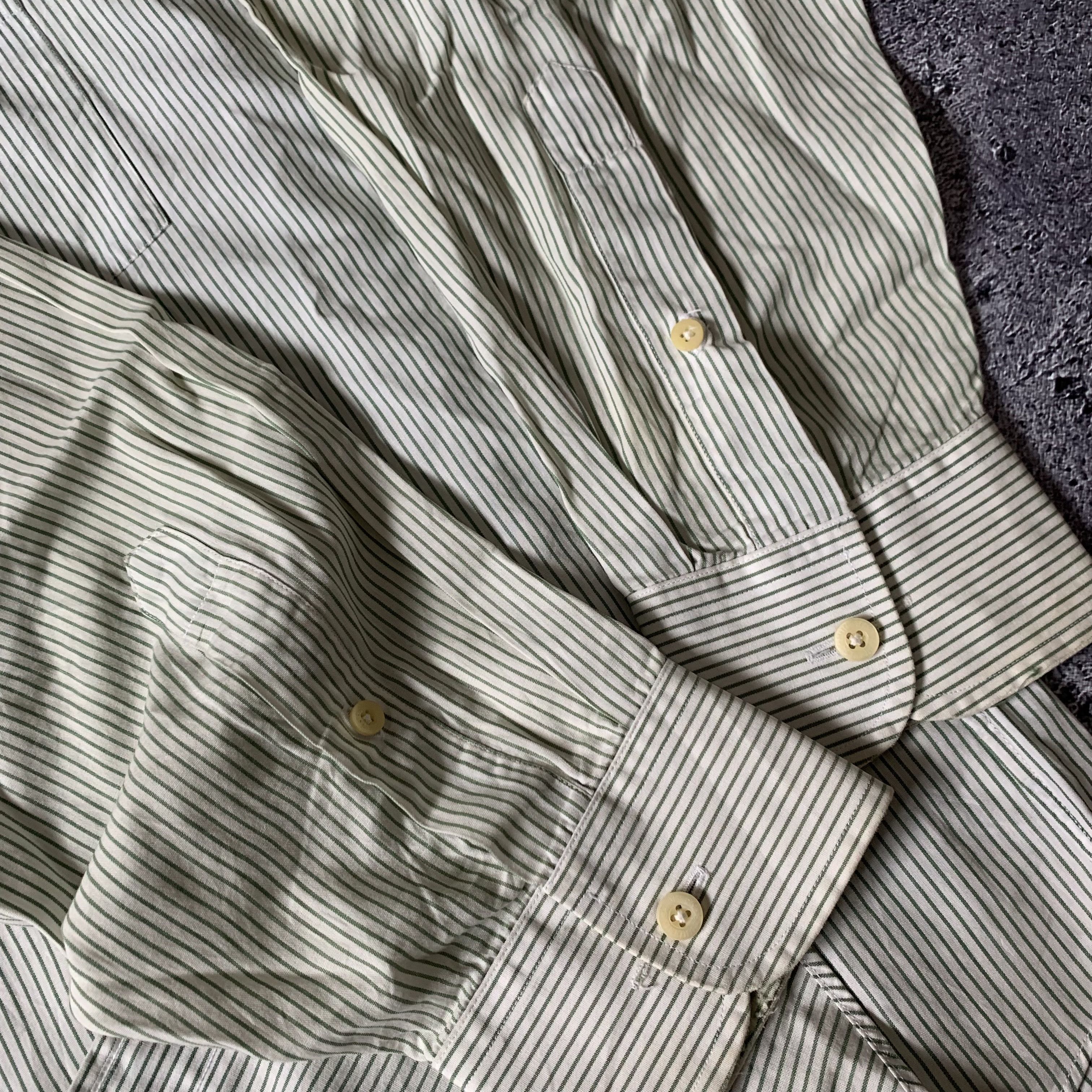 Burberry Vintage 90s Burberrys Striped Pocket Longsleeve Button Shirt Size US M / EU 48-50 / 2 - 5 Thumbnail