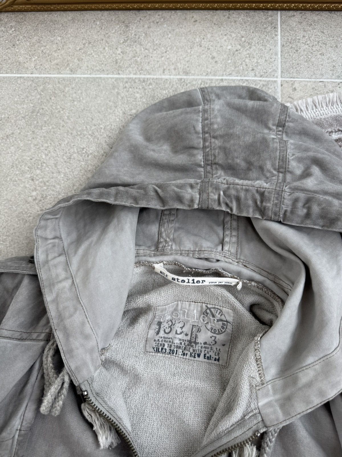 Japanese Brand Archival Faded Grey Longline Parka Hoodie Avant-Garde Style Size US S / EU 44-46 / 1 - 10 Thumbnail