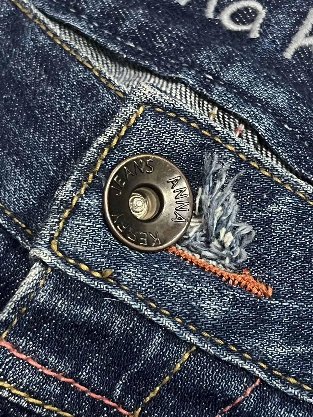 Japanese Brand ⚡️Flare⚡️Vintage Japanese Brand Anna Kerry Blue Faded Jeans Size 28" / US 6 / IT 42 - 5 Thumbnail