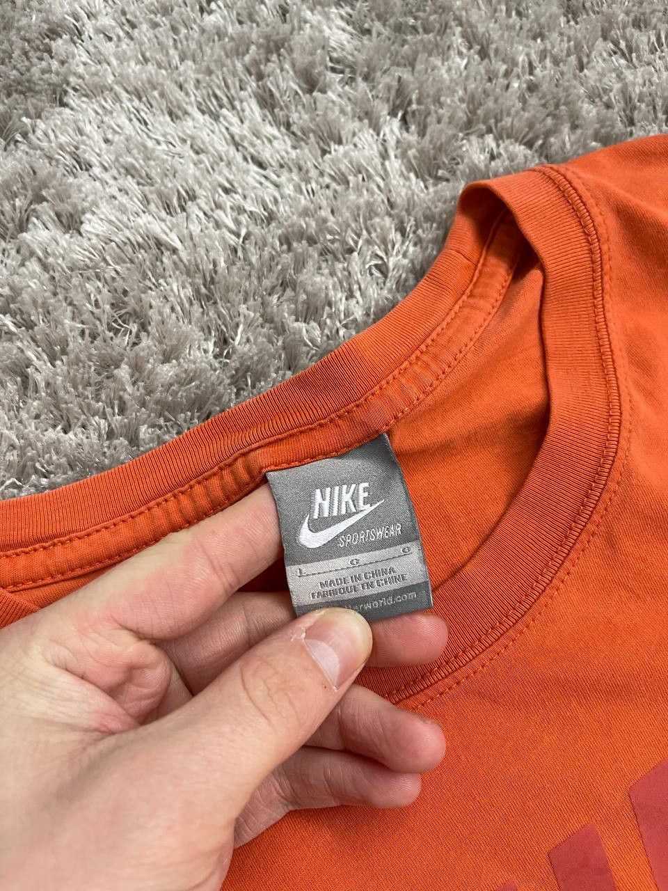 Nike × Streetwear × Vintage vintage nike big logo tee 90s Size US L / EU 52-54 / 3 - 4 Thumbnail