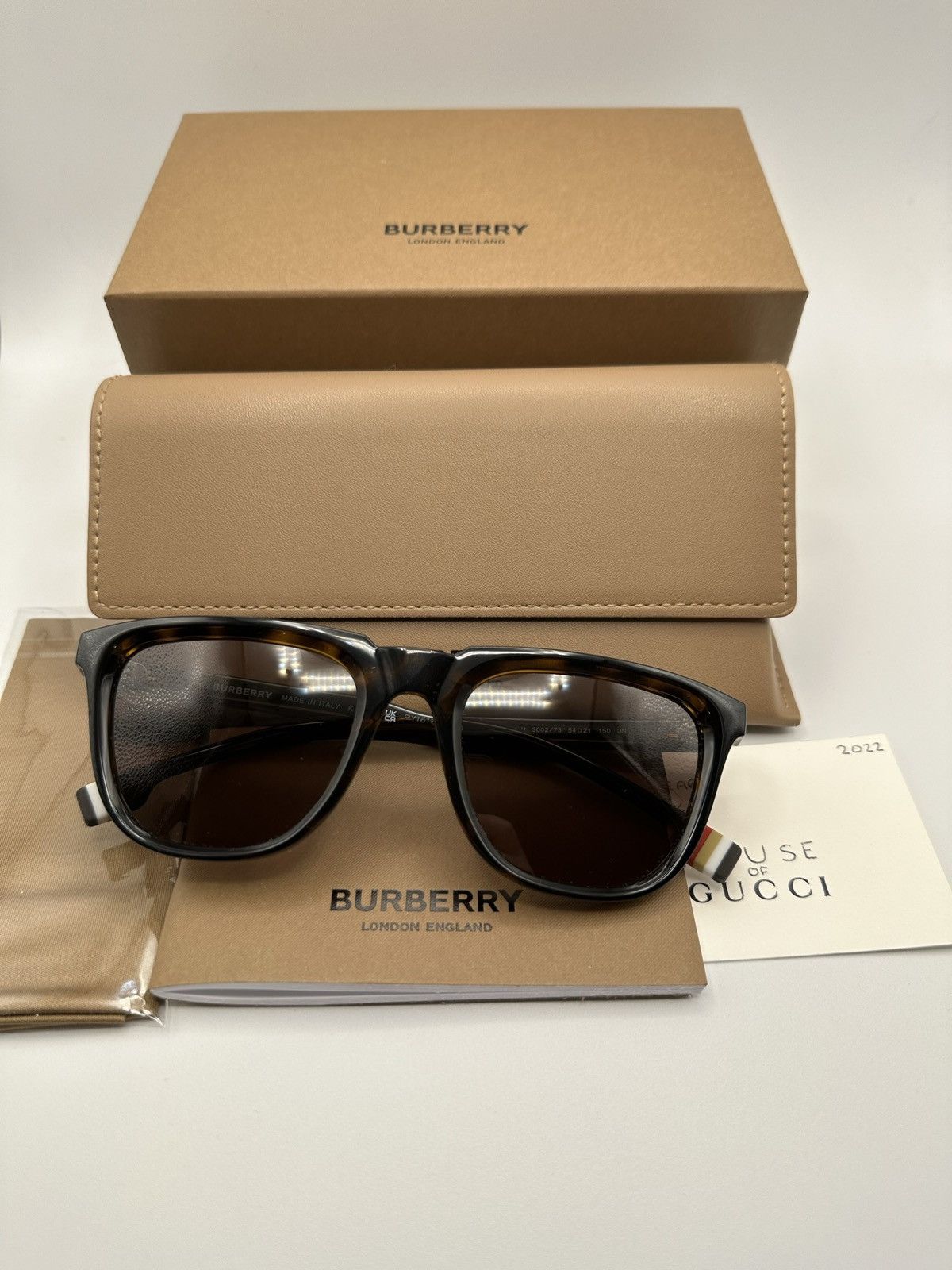 Burberry Burberry Acetate Tortoise Sunglasses Size ONE SIZE - 10 Thumbnail