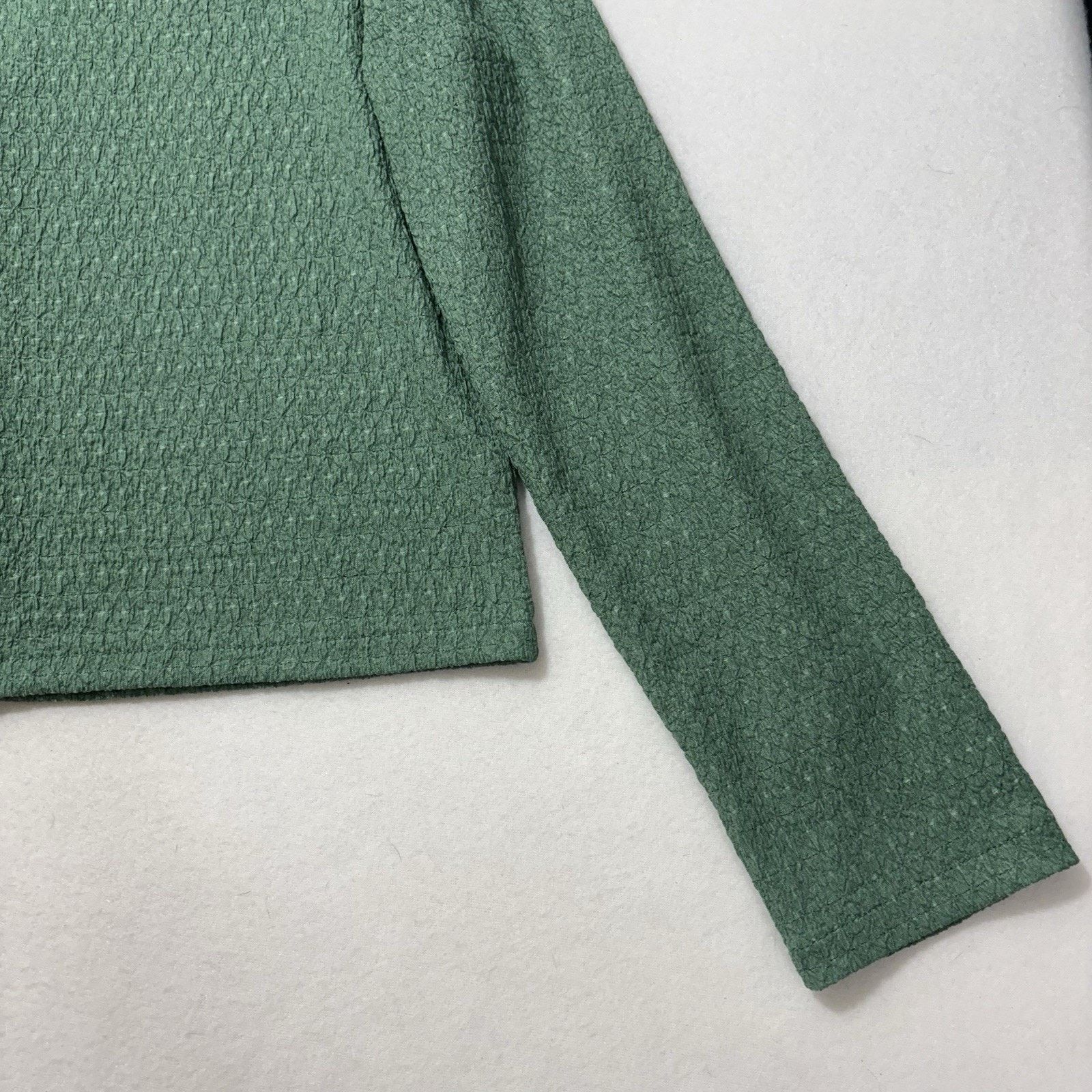 Madewell Madewell Large Crinkled Cardigan Button Up V Neck Green Size L / US 10 / IT 46 - 16 Thumbnail