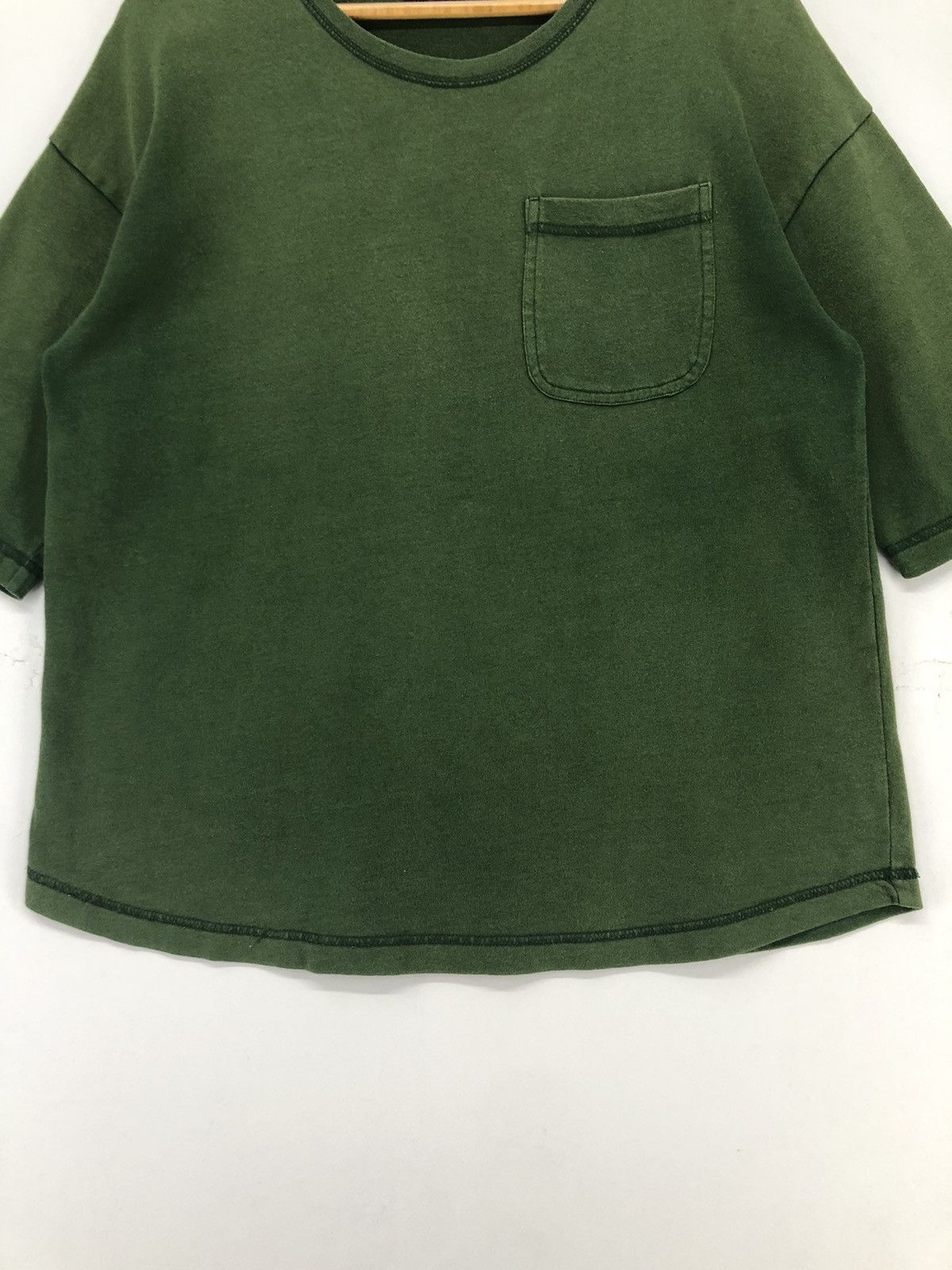 Zucca Cabane De Zucca Single Pocket Faded Green Oversize Tshirt Size US M / EU 48-50 / 2 - 10 Thumbnail