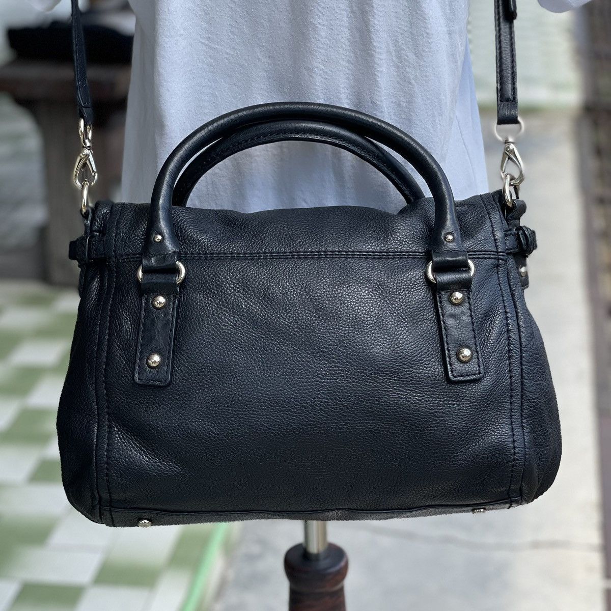 Kate Spade Kate Spade Black Leather Cobble Hill Leslie Satchel Size ONE SIZE - 6 Thumbnail