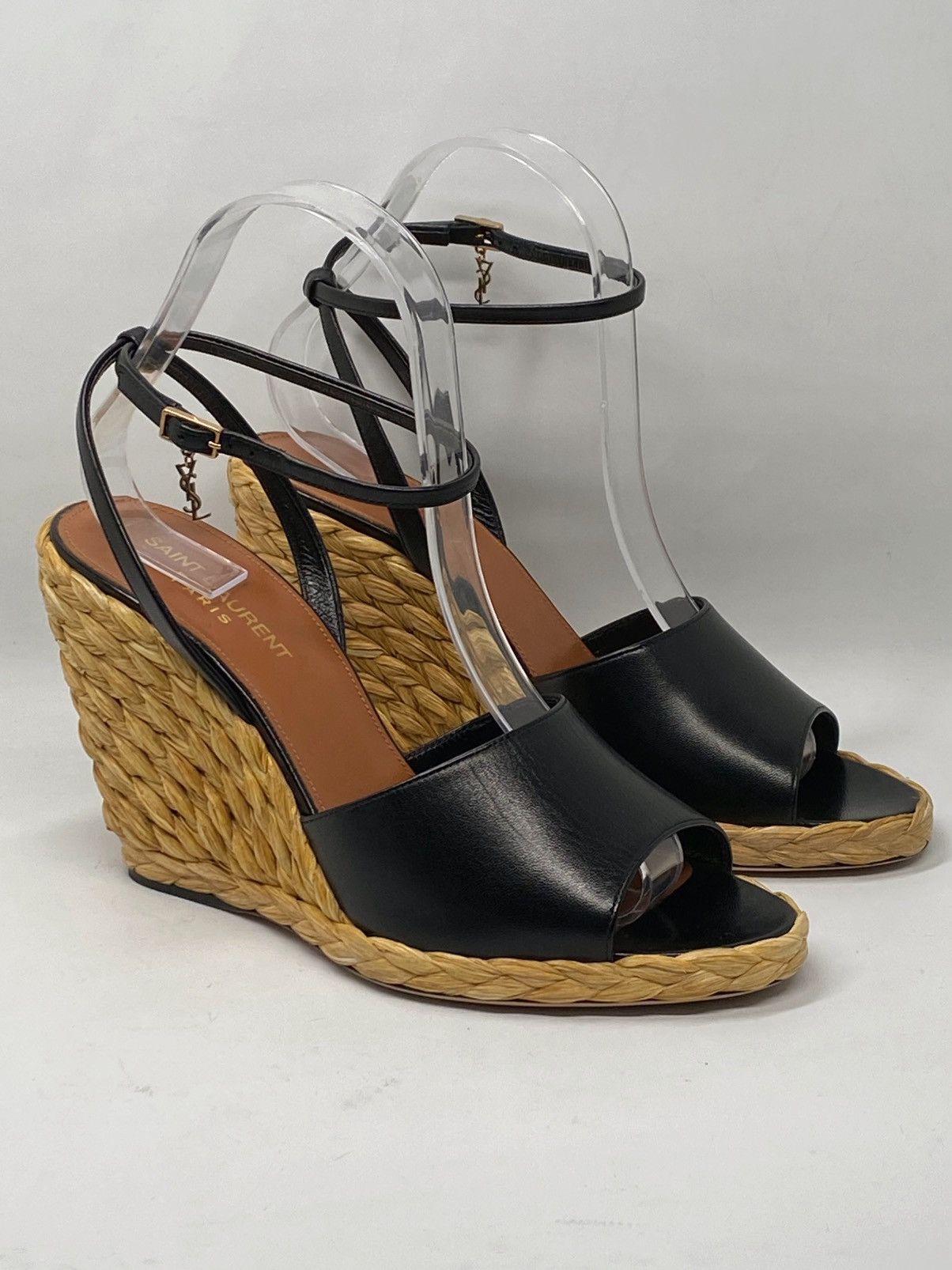 Yves Saint Laurent Saint Laurent leather espadrille wedge sandals size 38 Size US 8 / IT 38 - 5 Thumbnail