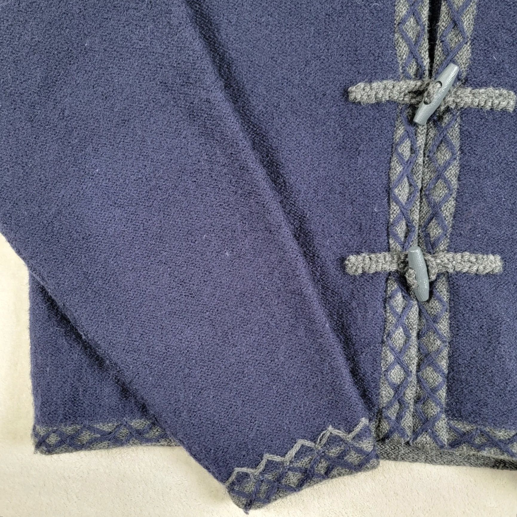 Vintage Christopher & Banks Cardigan 100% Wool Womens M Button Blue Knit V Neck Size M / US 6-8 / IT 42-44 - 2 Thumbnail