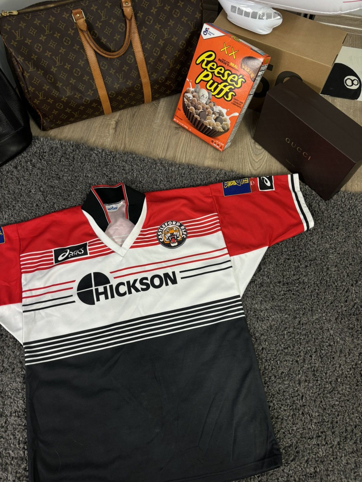 Asics ASICS CASTLEFORD TIGERS 1995 RUGBY JERSEY VINTAGE Size US L / EU 52-54 / 3 - 3 Thumbnail