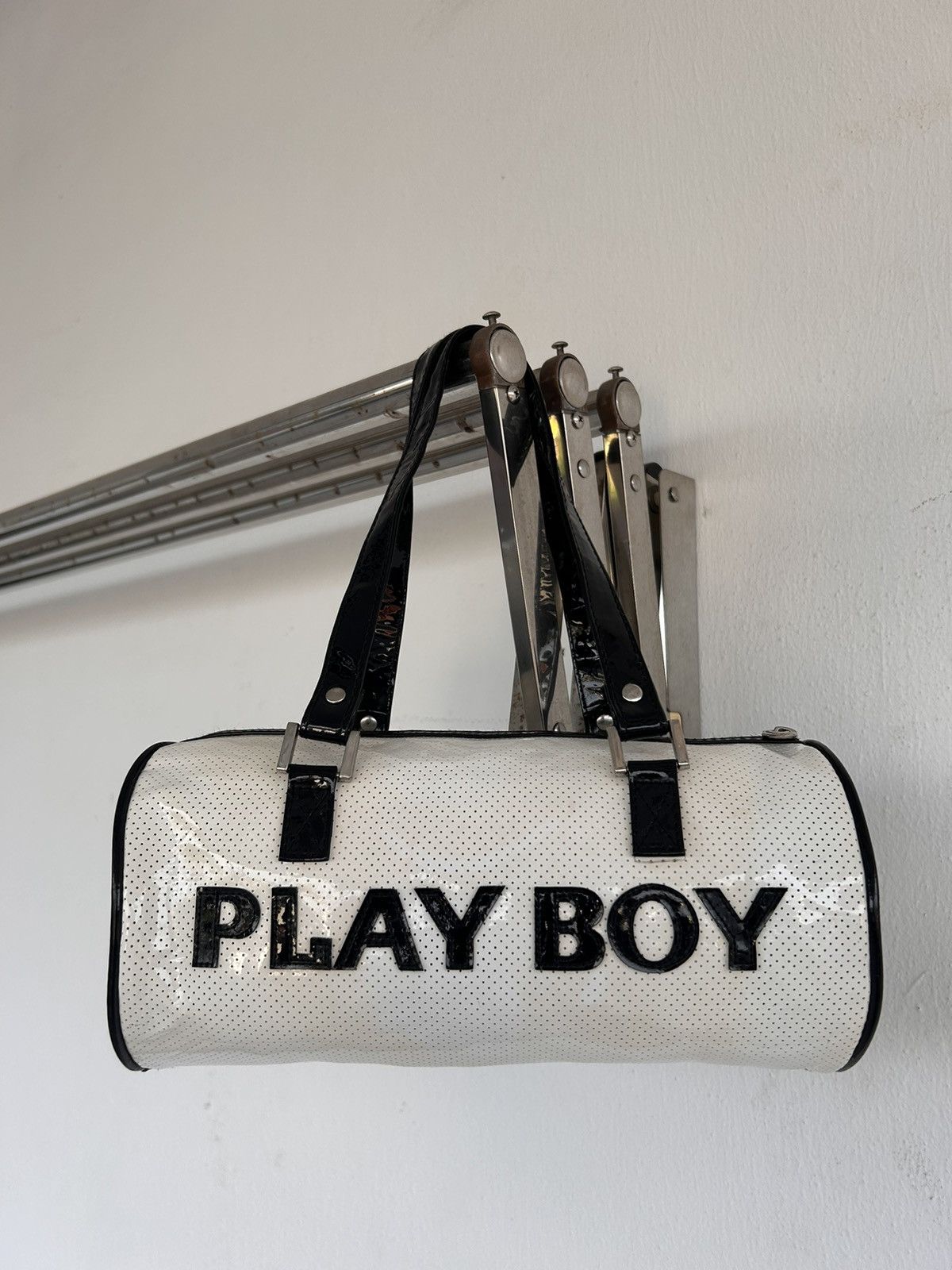 Playboy Playboy Black and white logo duffel bag Size ONE SIZE - 2 Thumbnail