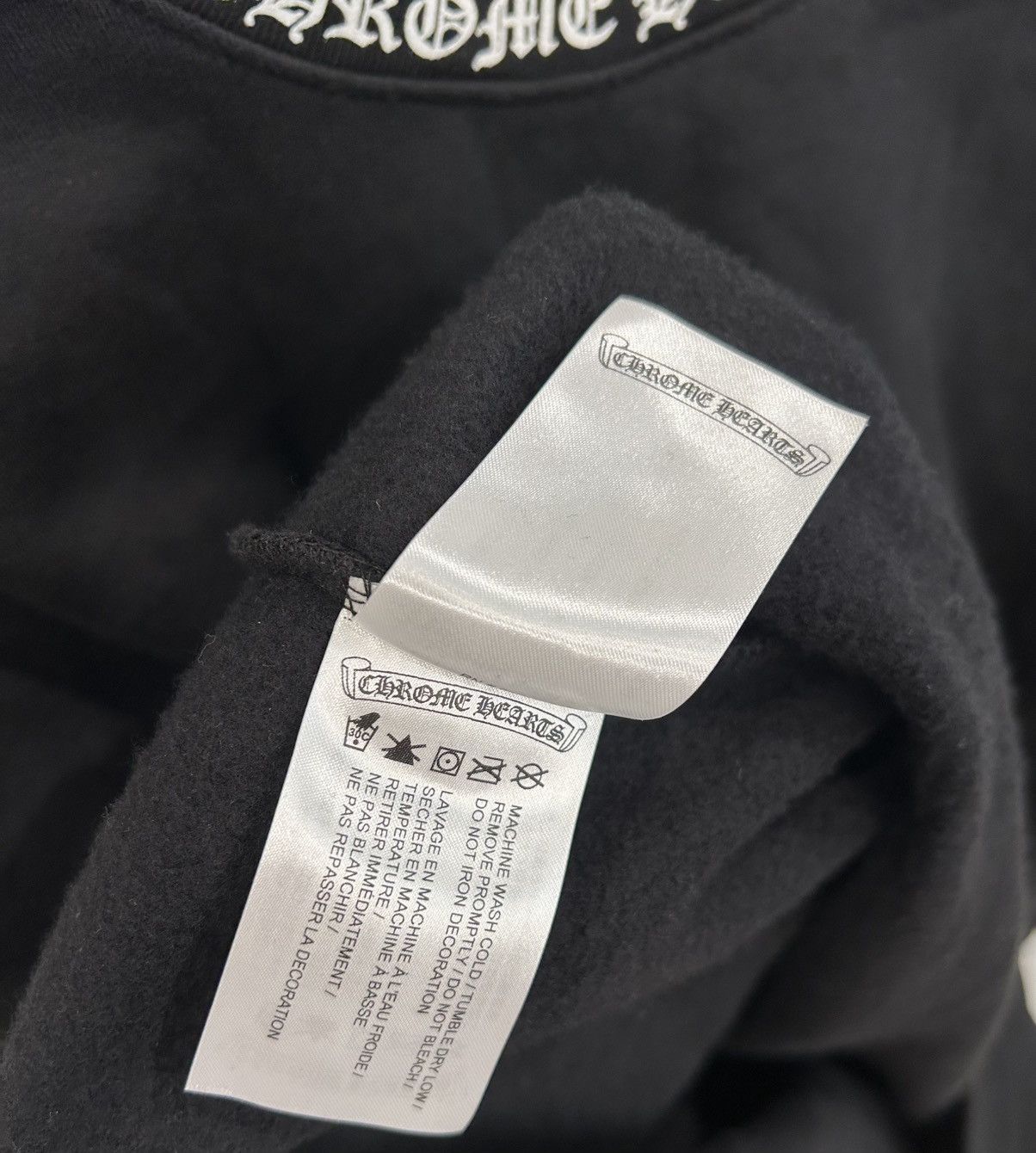 Chrome Hearts Chrome Hearts Neck Logo Crewneck Sweatshirt Black Sz Medium Size US M / EU 48-50 / 2 - 5 Thumbnail