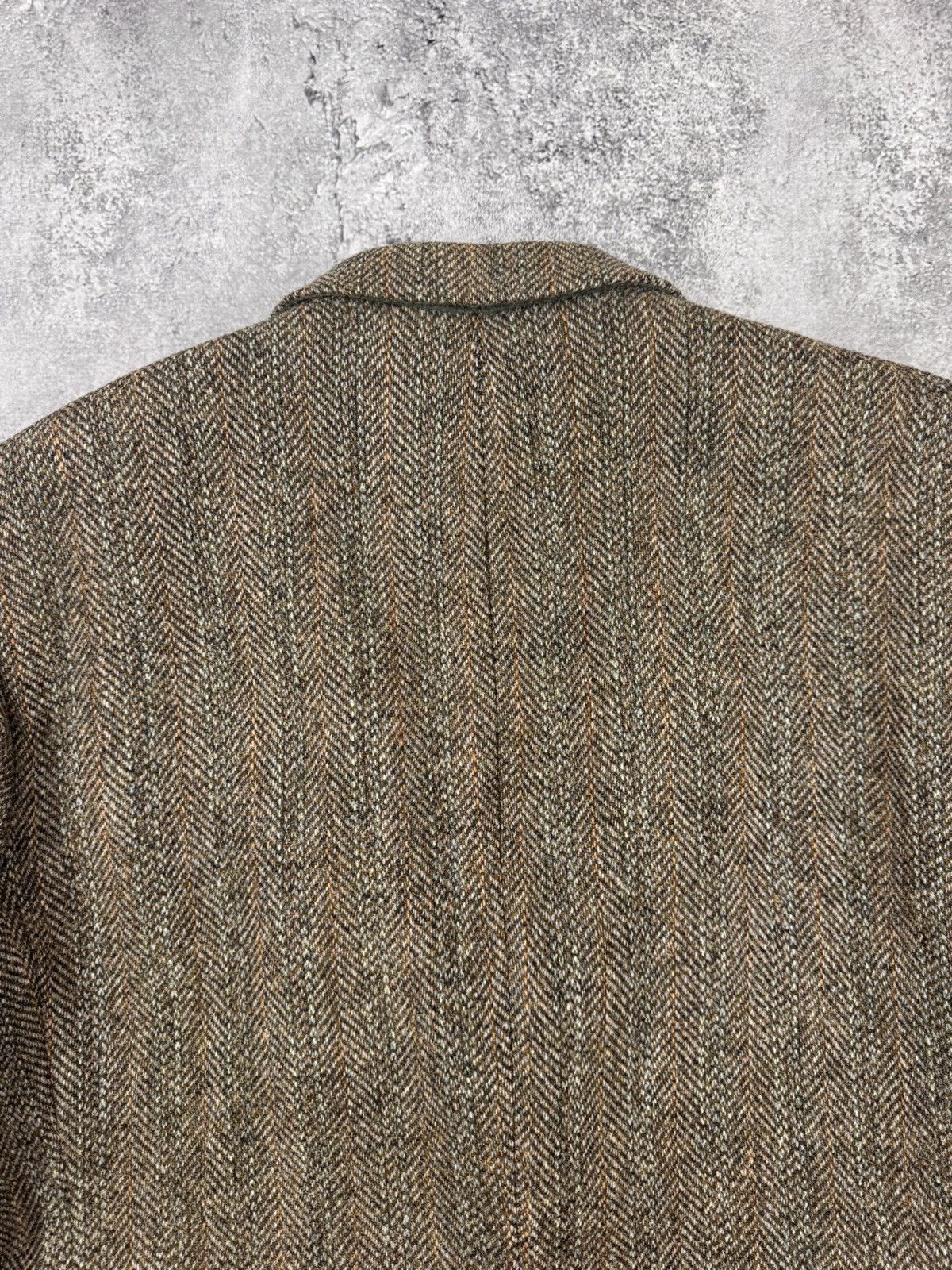 Harris Tweed Harris Tweed Men Wool Blazer Brown Classic Size XL Size 42L - 10 Thumbnail