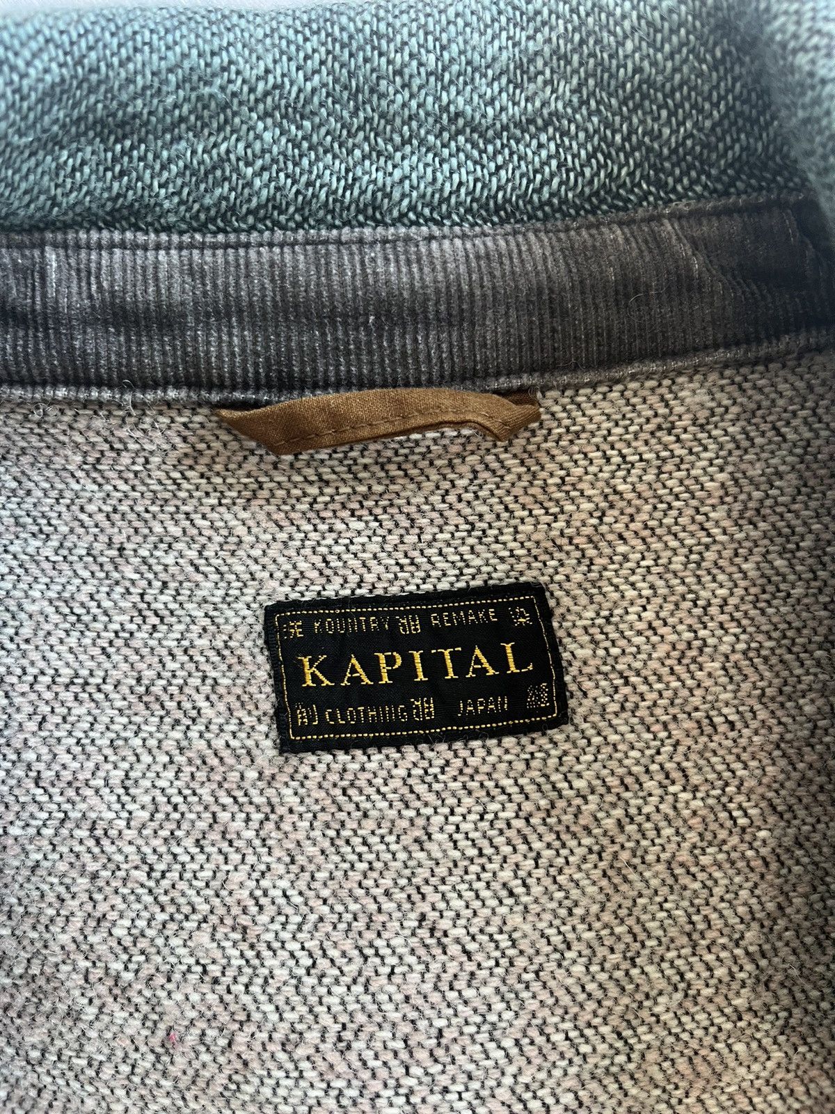 Kapital Kapital Knit Multi Colored Teal Cloak/Long Coat Size US L / EU 52-54 / 3 - 2 Thumbnail