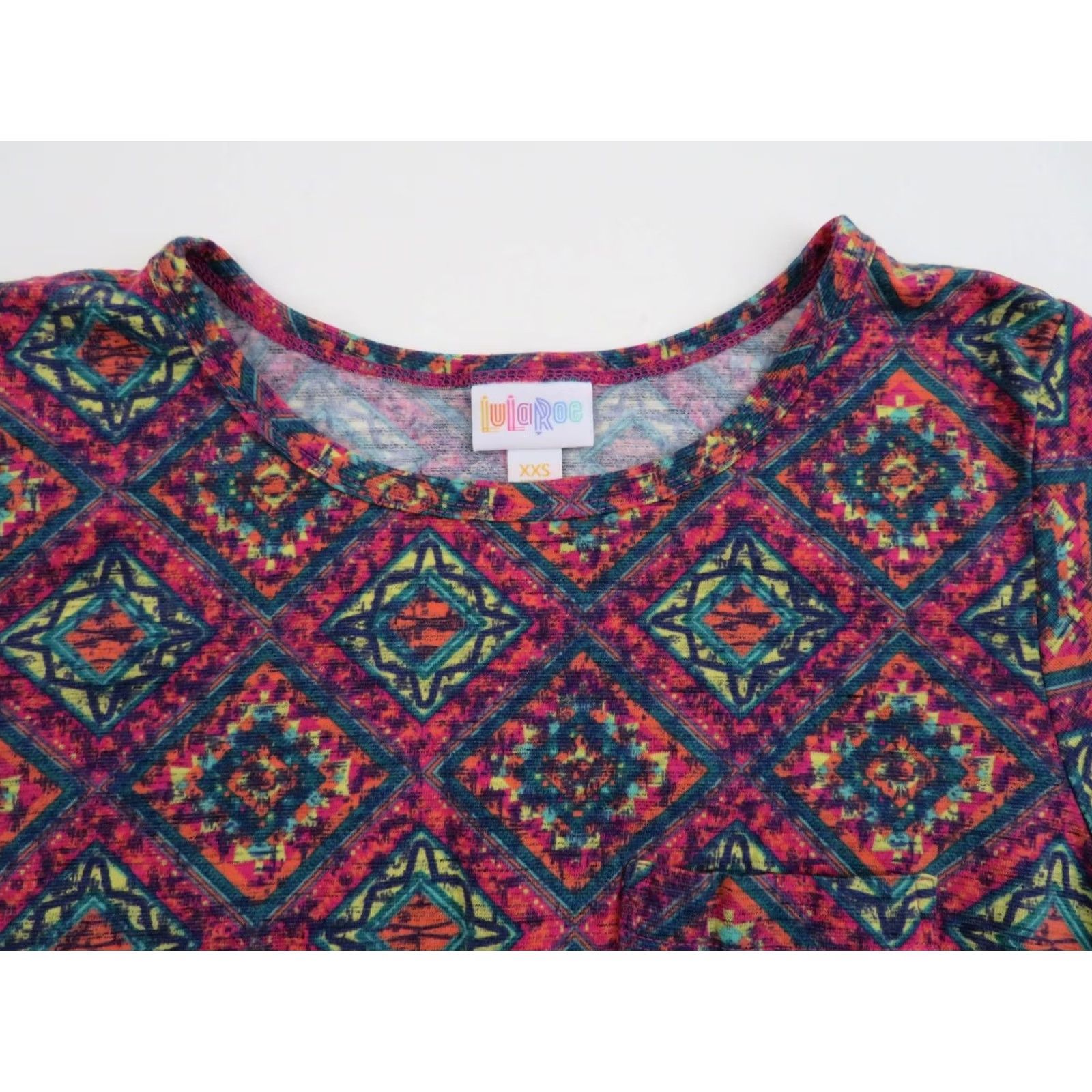 Vintage LuLaRoe Carly Dress XXS Aztec Pink Swing Unicorn Stretch EUC LLR Size XXS / US 00 / IT 34 - 5 Thumbnail