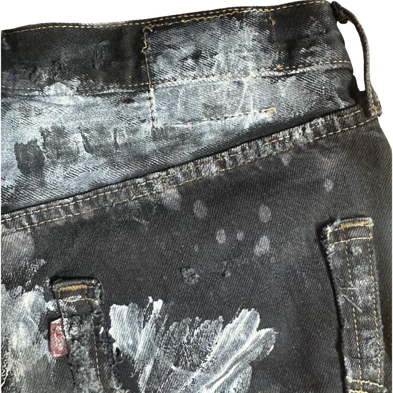 Levi's ASTROBOI* x Levi's Ripped Black Denim Painted Shorts - 29" Size 29" - 7 Thumbnail