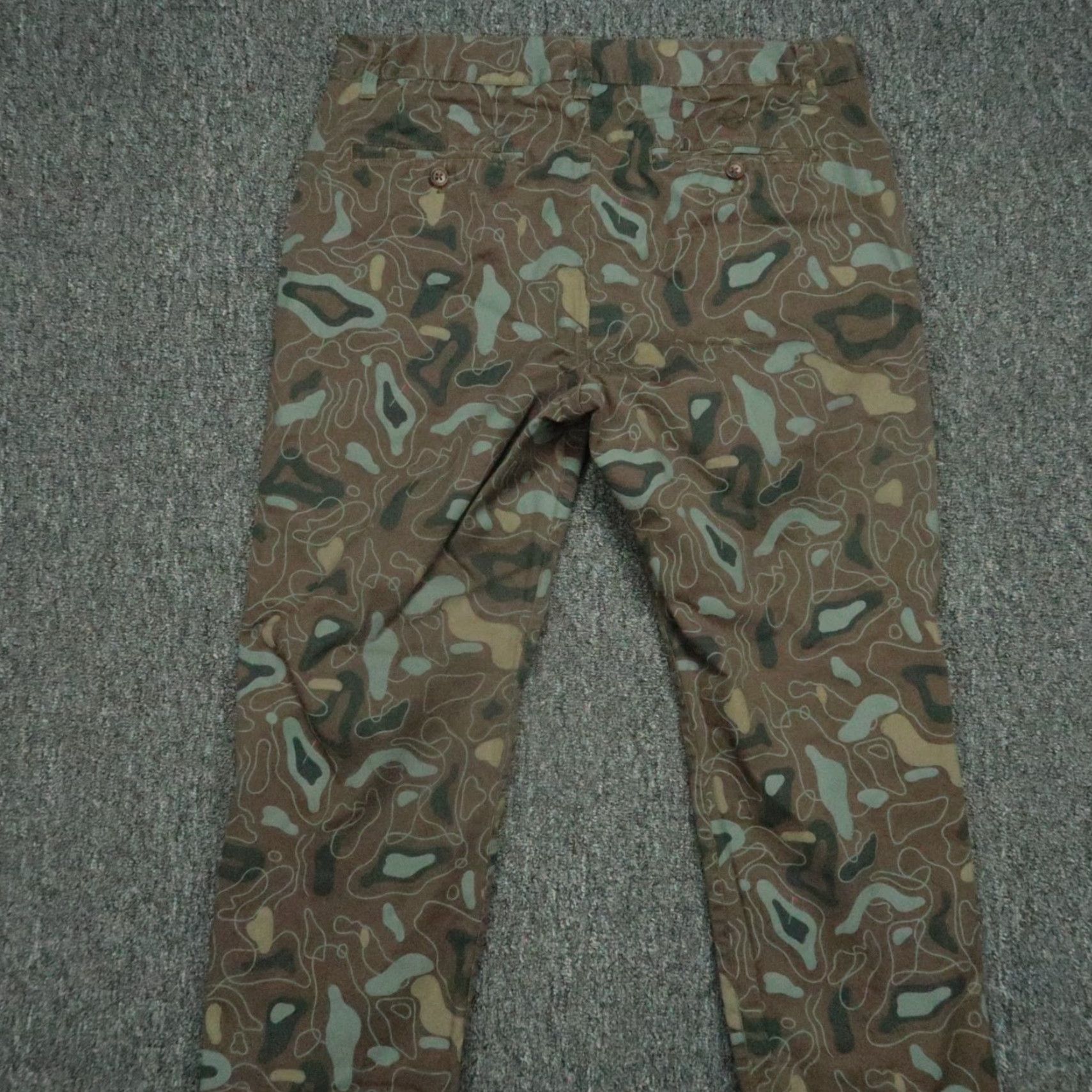 Bonobos Pants Men 33x26 Brown Maide Golf Print Performance Trouser