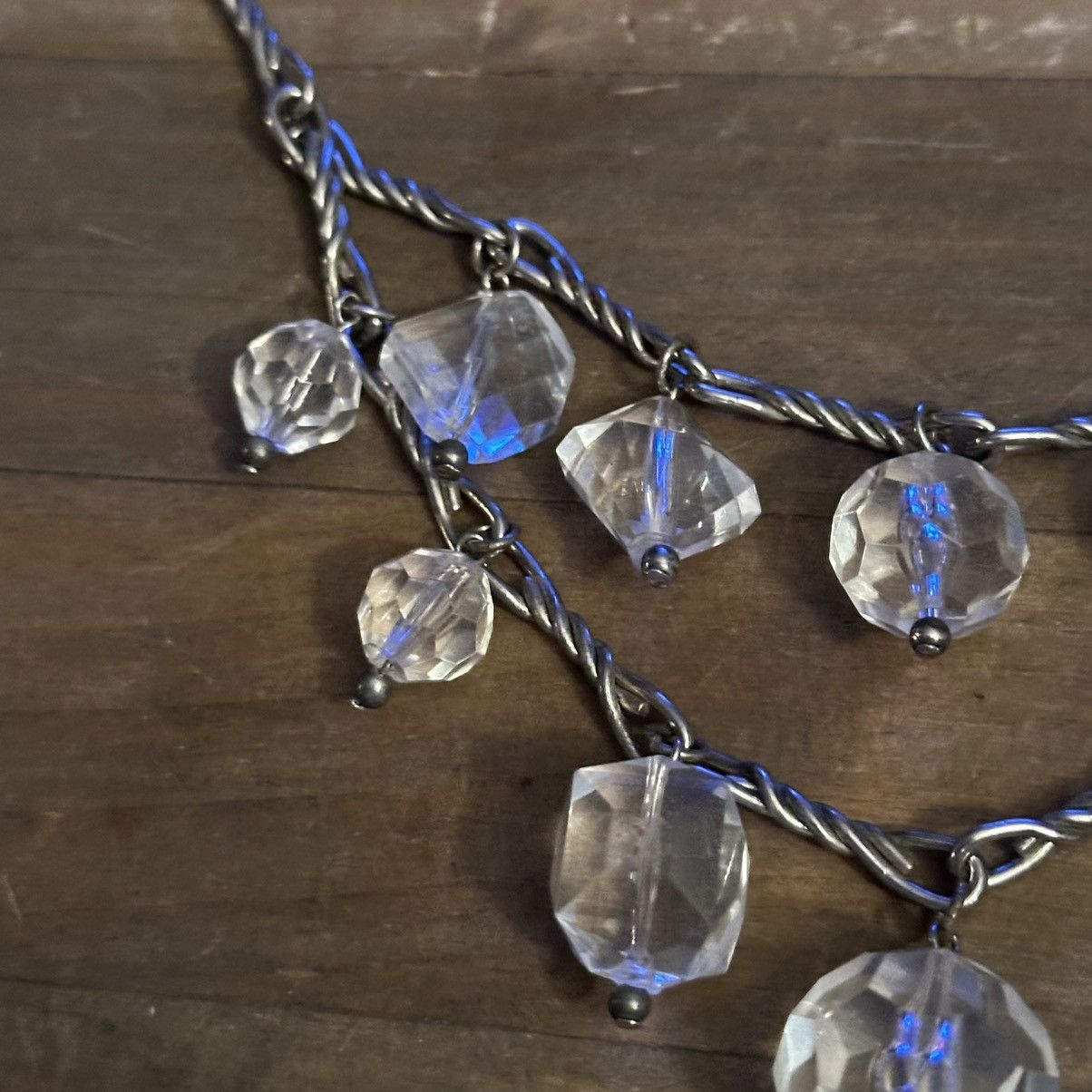 Other Vintage layered chunky clear lucite dangles necklace Size ONE SIZE - 5 Thumbnail