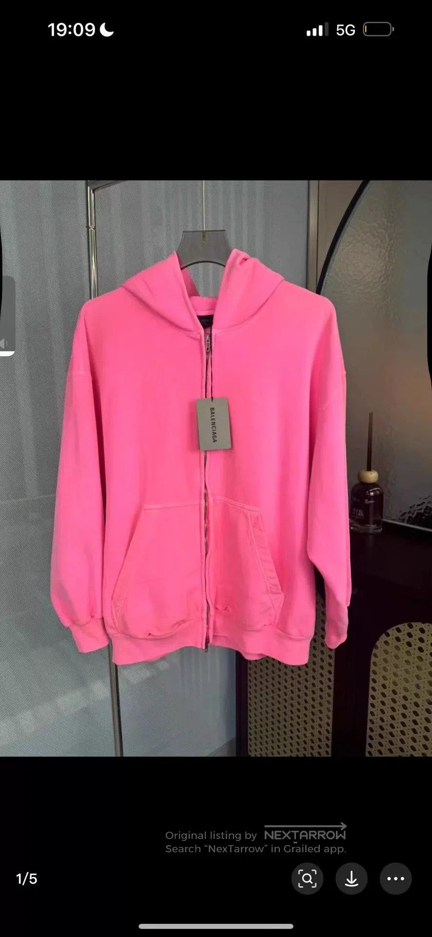 Balenciaga Balenciaga SS23 Pink Logo Zip Hoodie. | Grailed