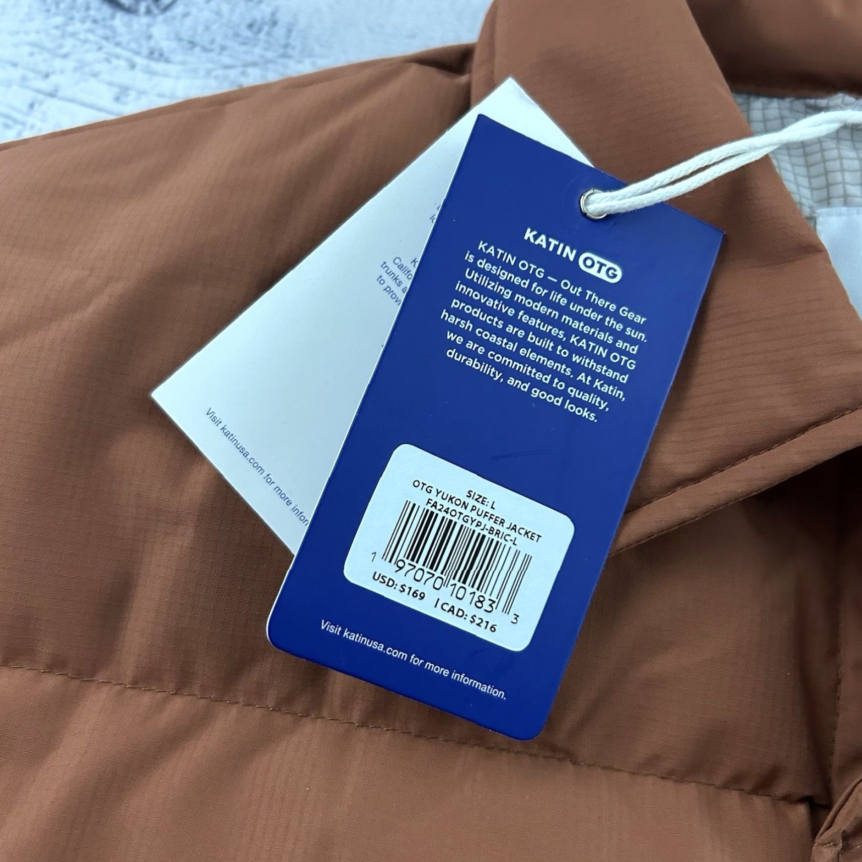 Katin VINTAGE Katin Yukon Down Puffer Jacket Mens L Rust Brown 168 Size US L / EU 52-54 / 3 - 7 Thumbnail
