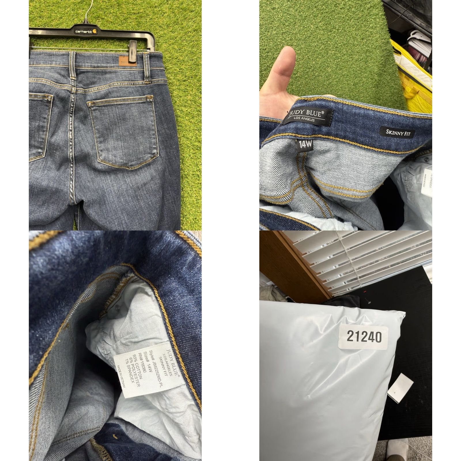 Vintage Judy Blue Jeans Womens 14W Skinny Fit Cotton Blend Stretch Size 36" / US 14 / IT 50 - 8 Thumbnail