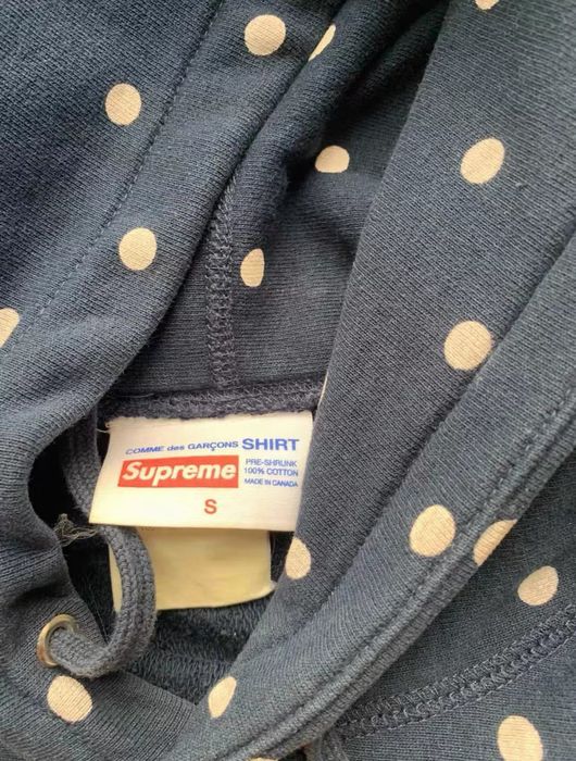 Supreme supreme comme des garcons polka dot box logo hoodie | Grailed