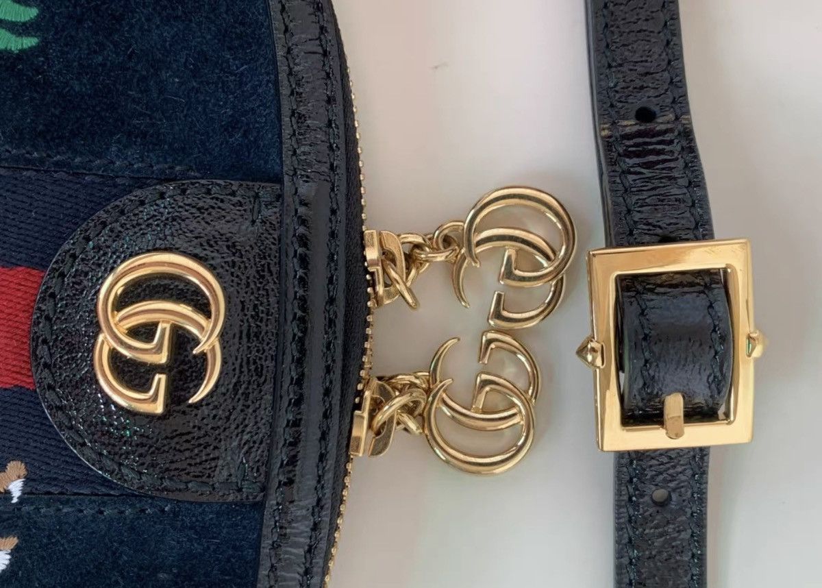 Gucci Gucci Dragon Ophidia Suede Small Crossbody Bag Size ONE SIZE - 13 Thumbnail