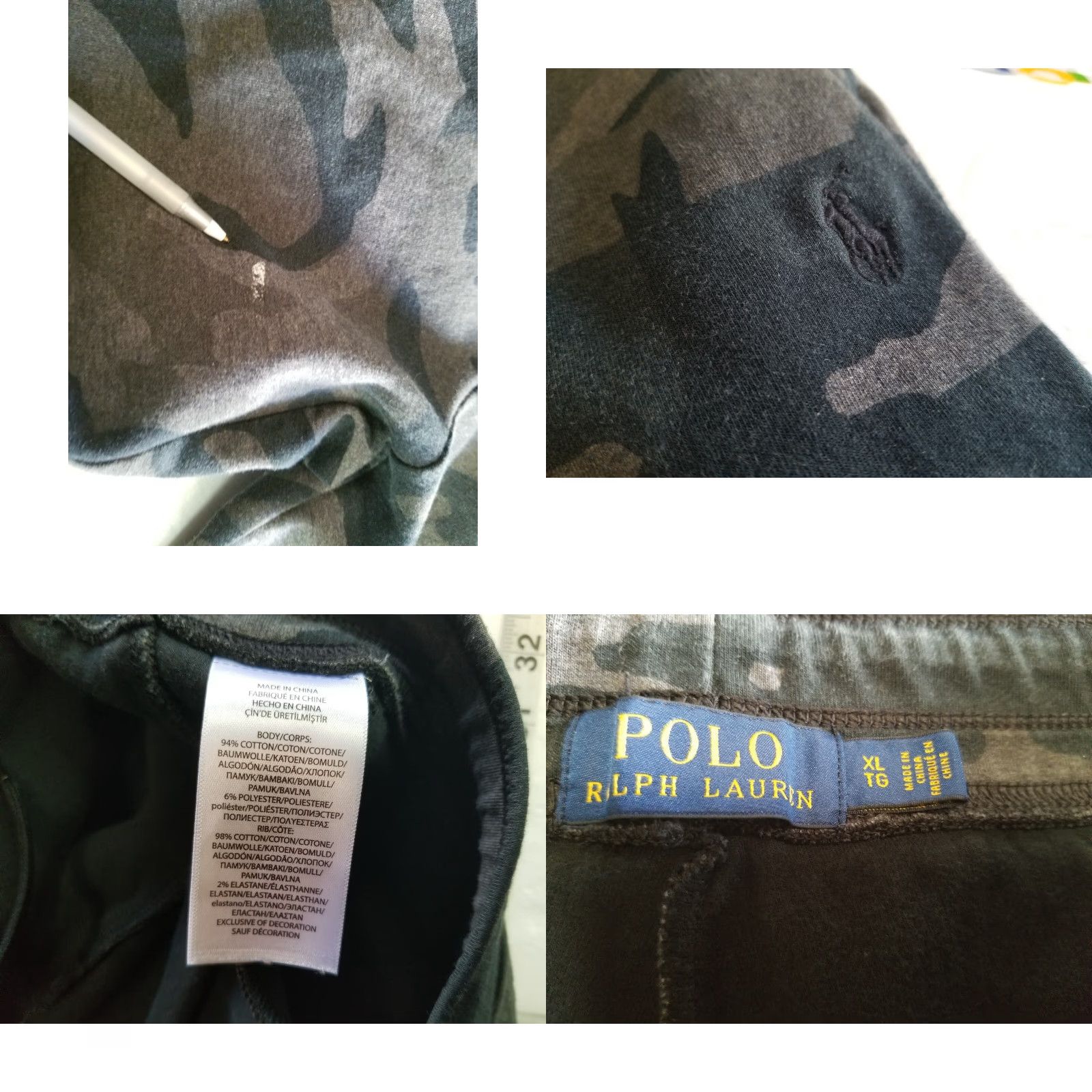 Polo Ralph Lauren Polo Ralph Lauren Sweatpants Men XL Camouflage Black See Pics Pockets Adjustable Waist 28 in Inseam Pants Casual Travel Size US XL / EU 56 / 4 - 9 Thumbnail