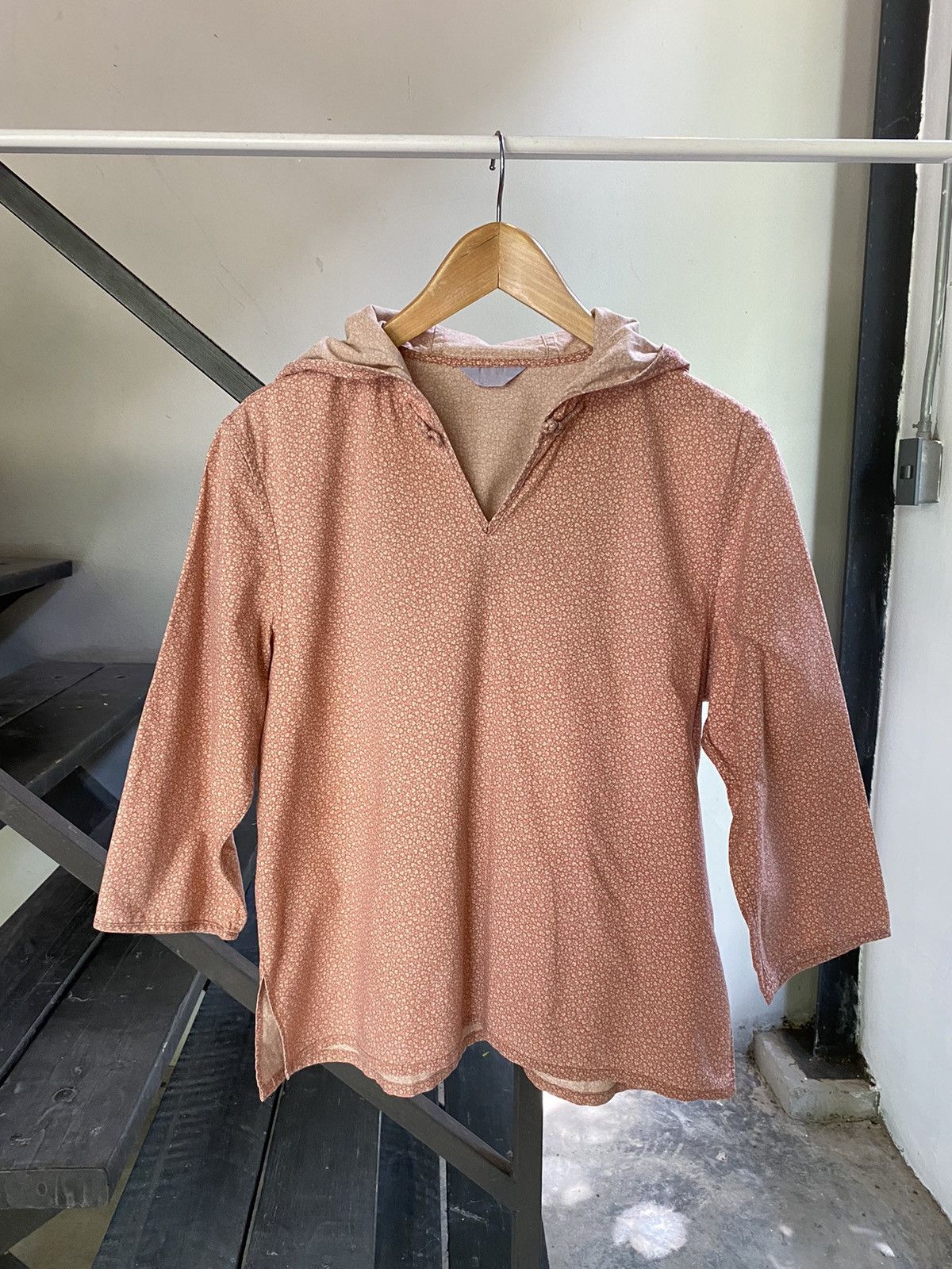 Japanese Brand Powder Peach Hooded V-neck Top Size M / US 6-8 / IT 42-44 - 15 Thumbnail