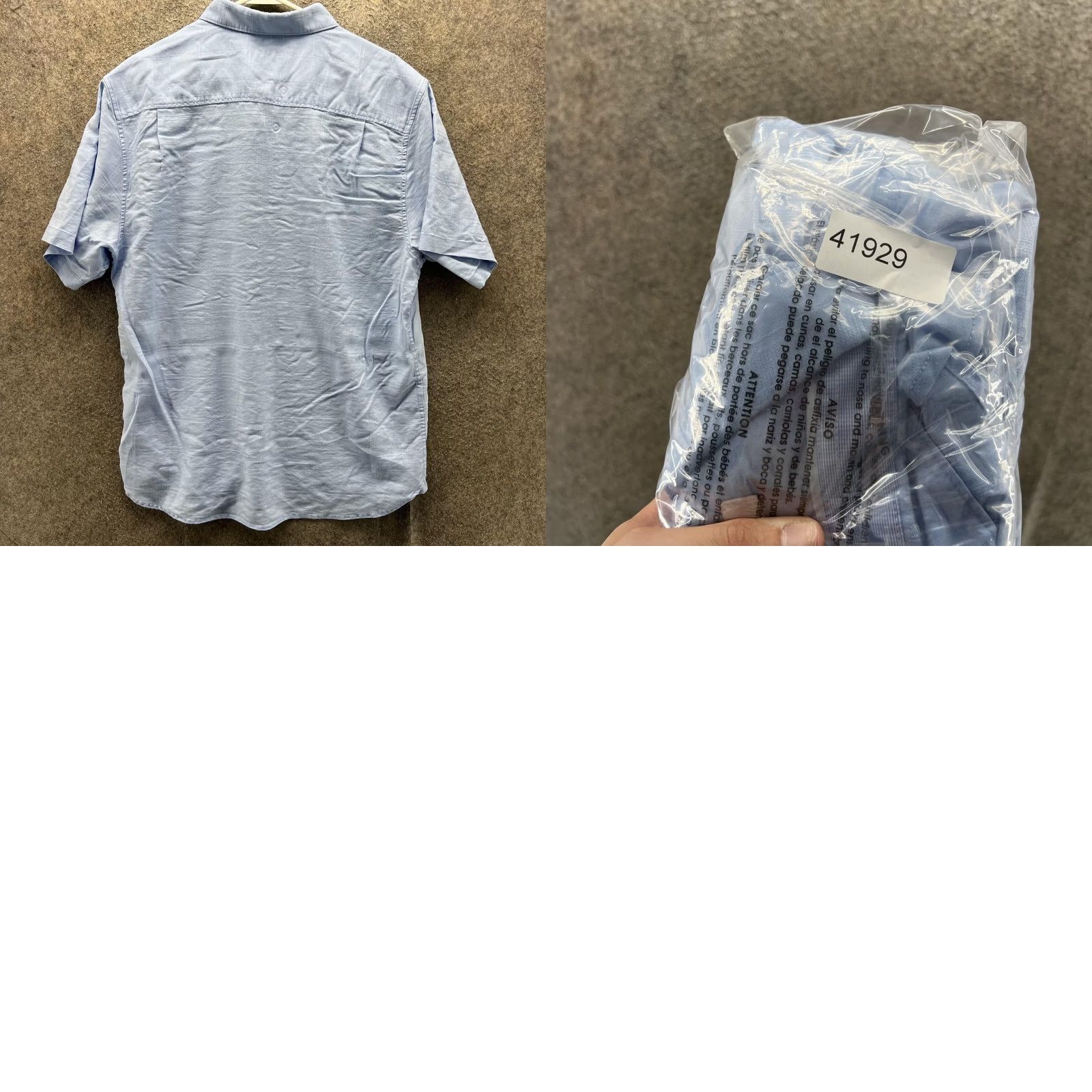 Tommy Bahama Tommy Bahama Shirt Mens Large Blue Solid Short Sleeve Button Front Casual Size US L / EU 52-54 / 3 - 8 Thumbnail