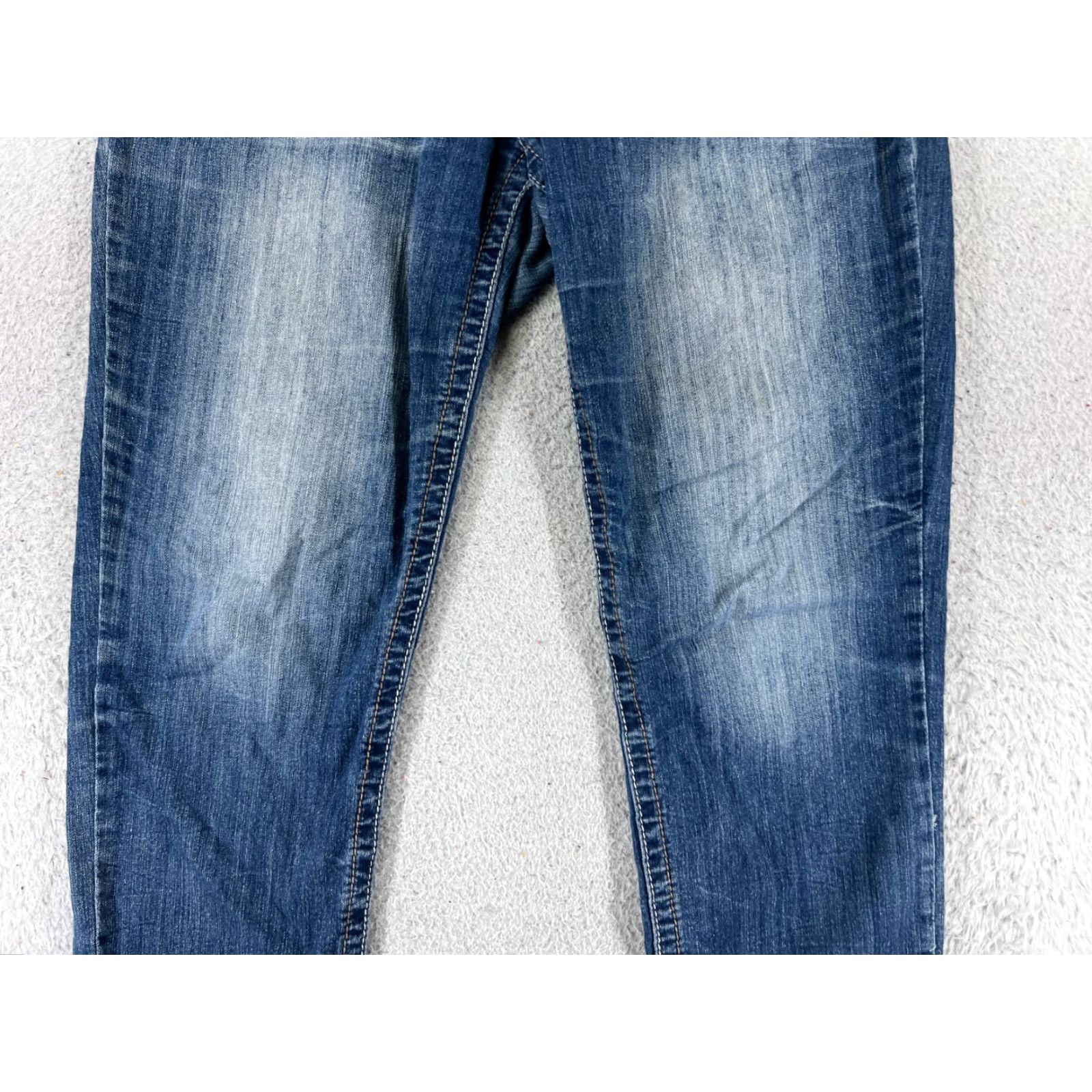 Rhythm Rhythm In Blues Jeans Womens 6 Blue Denim Straight Low Rise Cotton 31x28 Size 28" / US 6 / IT 42 - 3 Thumbnail
