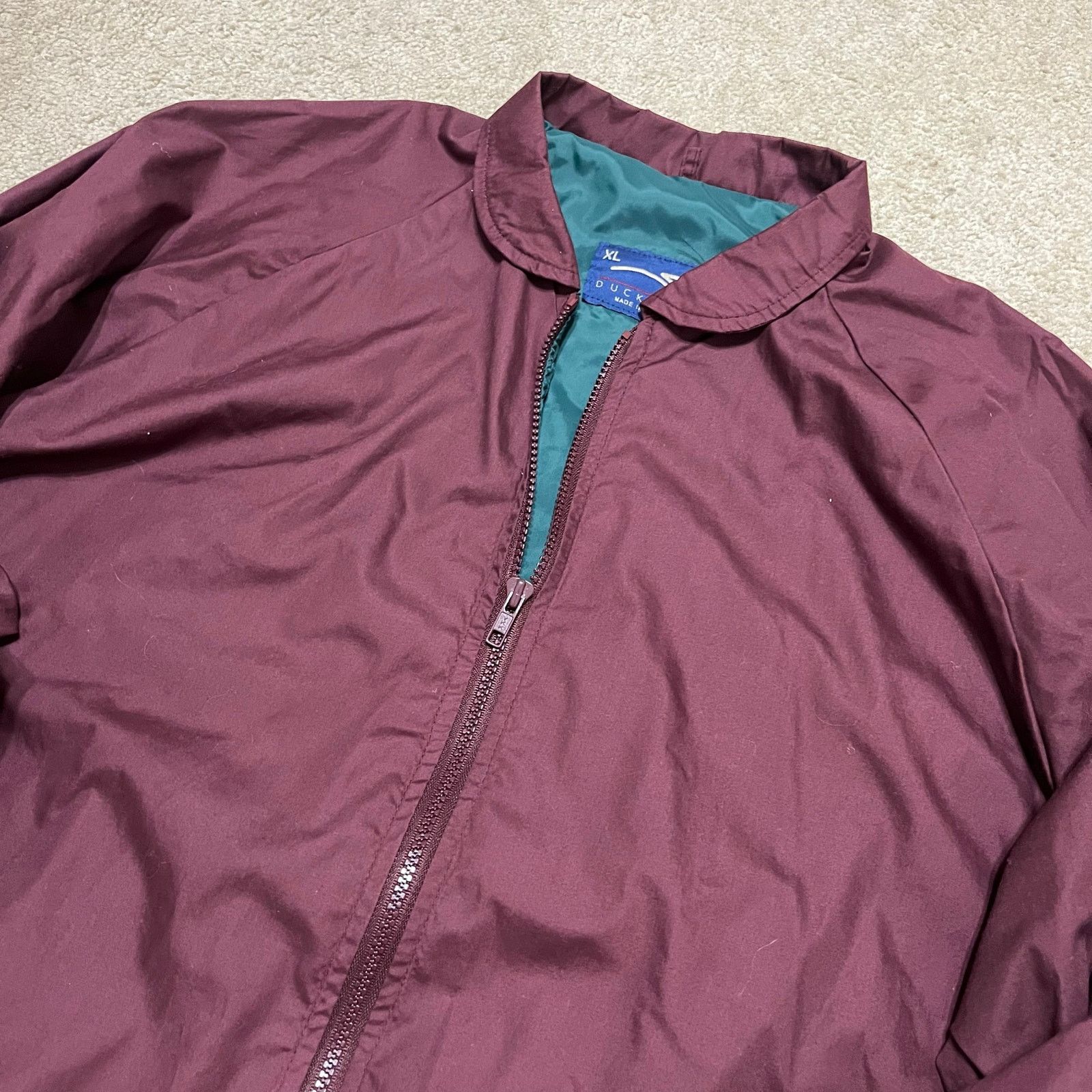 Other Vintage Duckster Nylon Lined Burgundy Outdoor Jacket XL Size US XL / EU 56 / 4 - 1 Thumbnail