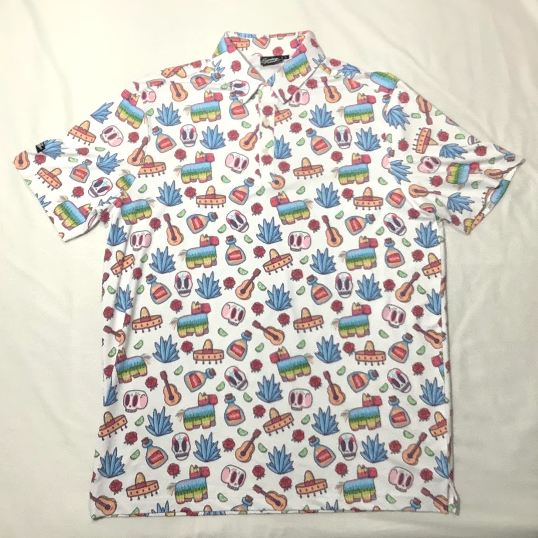 Vintage Sunday Swagger Don Julio Polo Shirt Mens L White Tequila Fiesta Golf Print Size US L / EU 52-54 / 3 - 2 Thumbnail