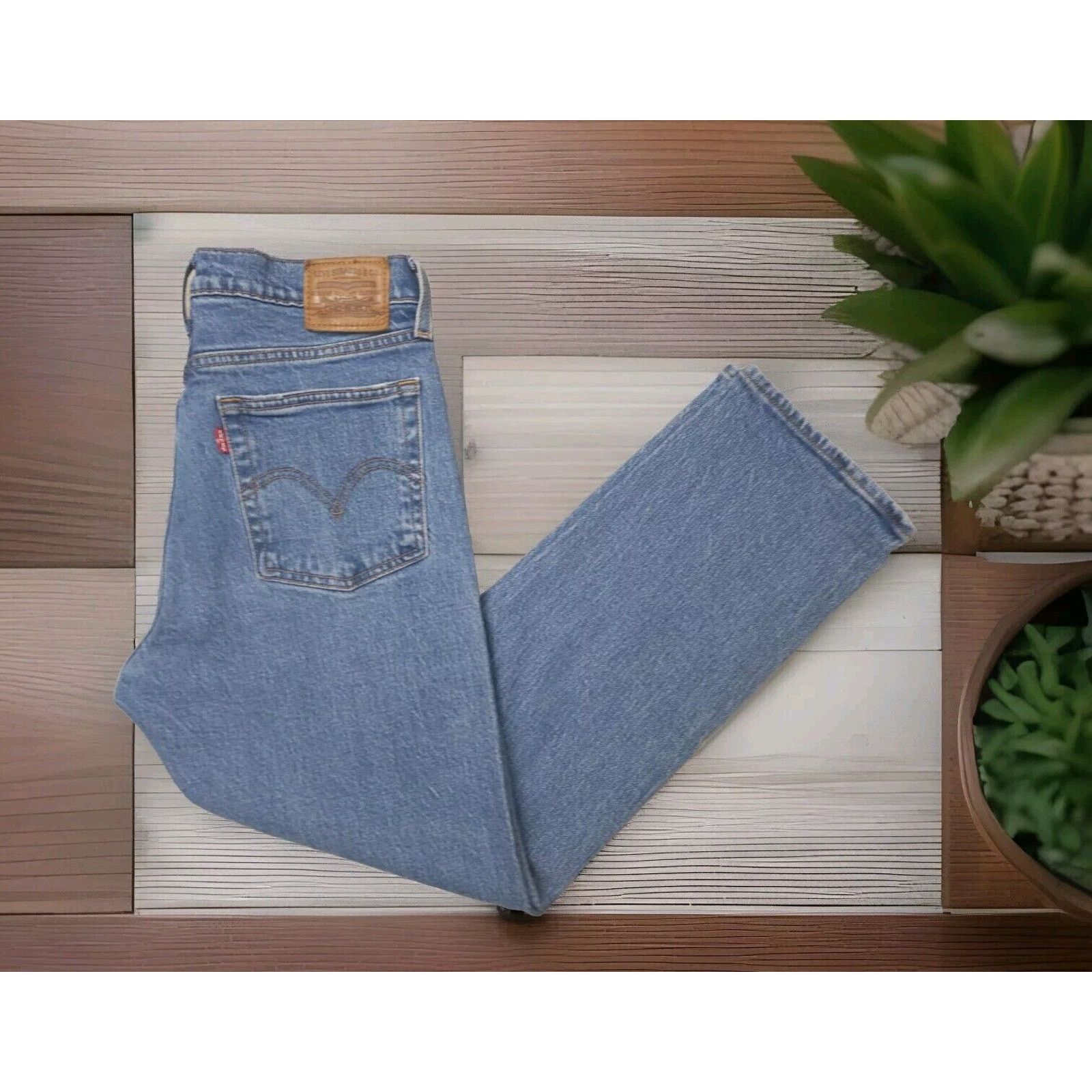 Levi's Levis Womens Light Blue Straight High Denim Wedgie Premium Size 27" / US 4 / IT 40 - 4 Thumbnail