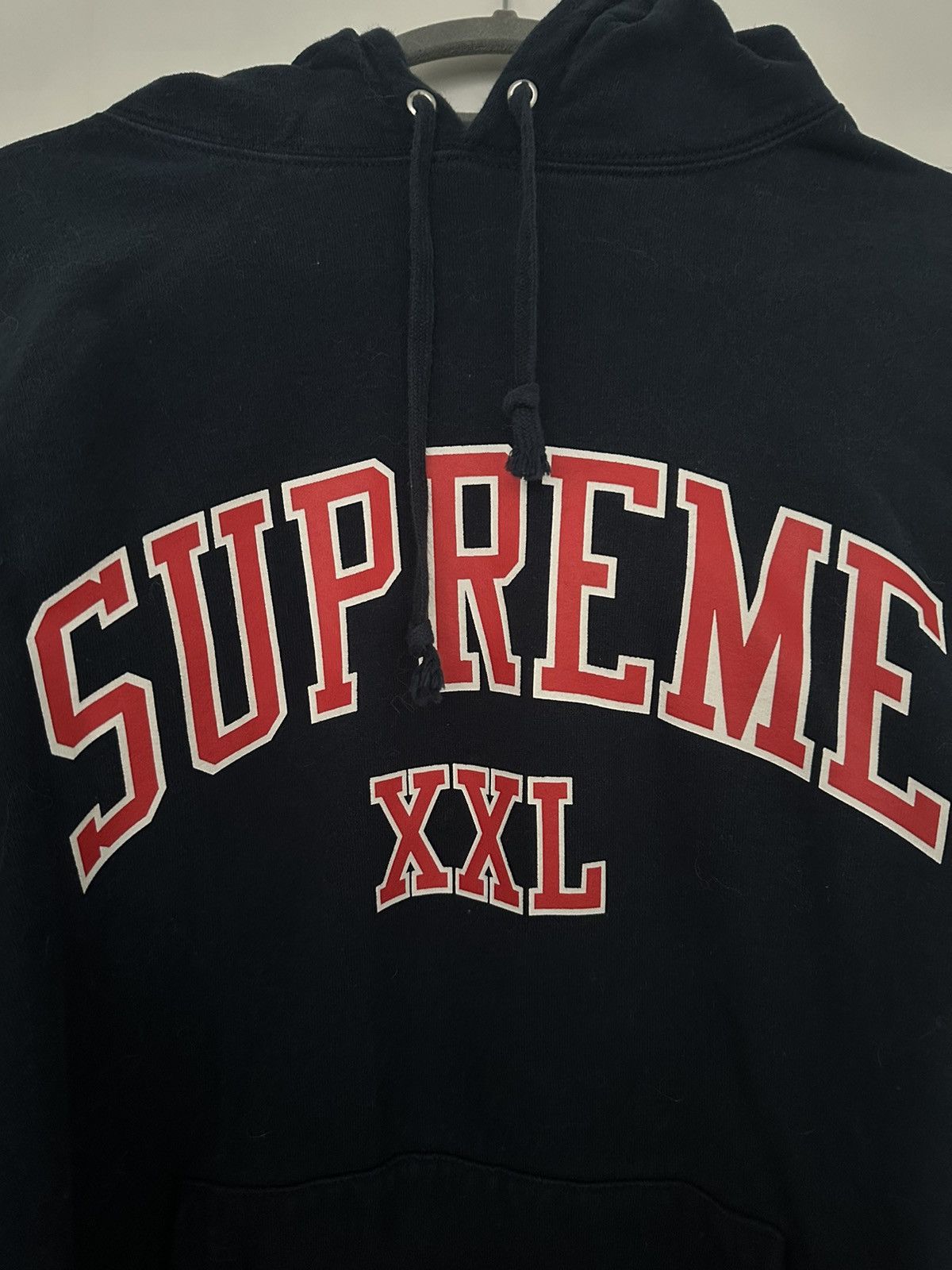 Supreme Supreme XXL Logo Hoodie Navy: XL - SS2020 | Grailed