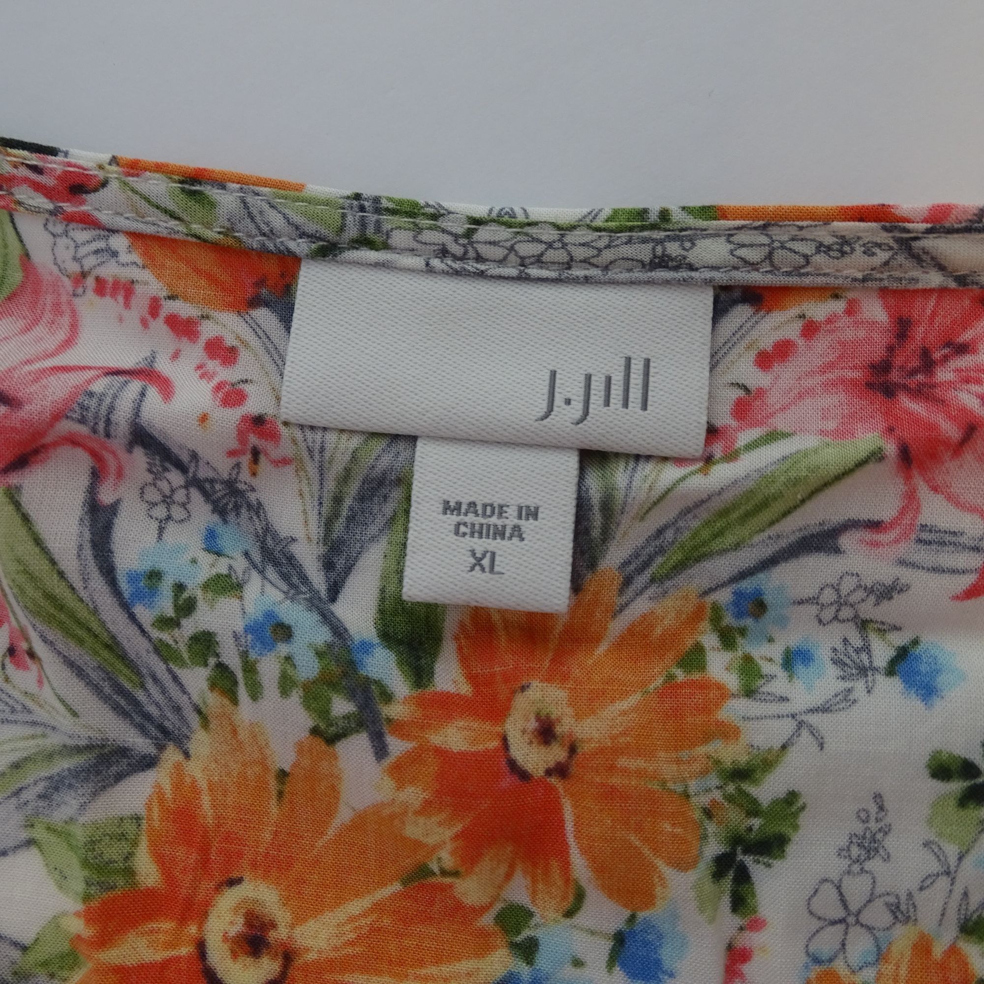 J. Jill J Jill Women Floral Peplum Button Front Tunic Top Size XL Size XL / US 12-14 / IT 48-50 - 6 Thumbnail